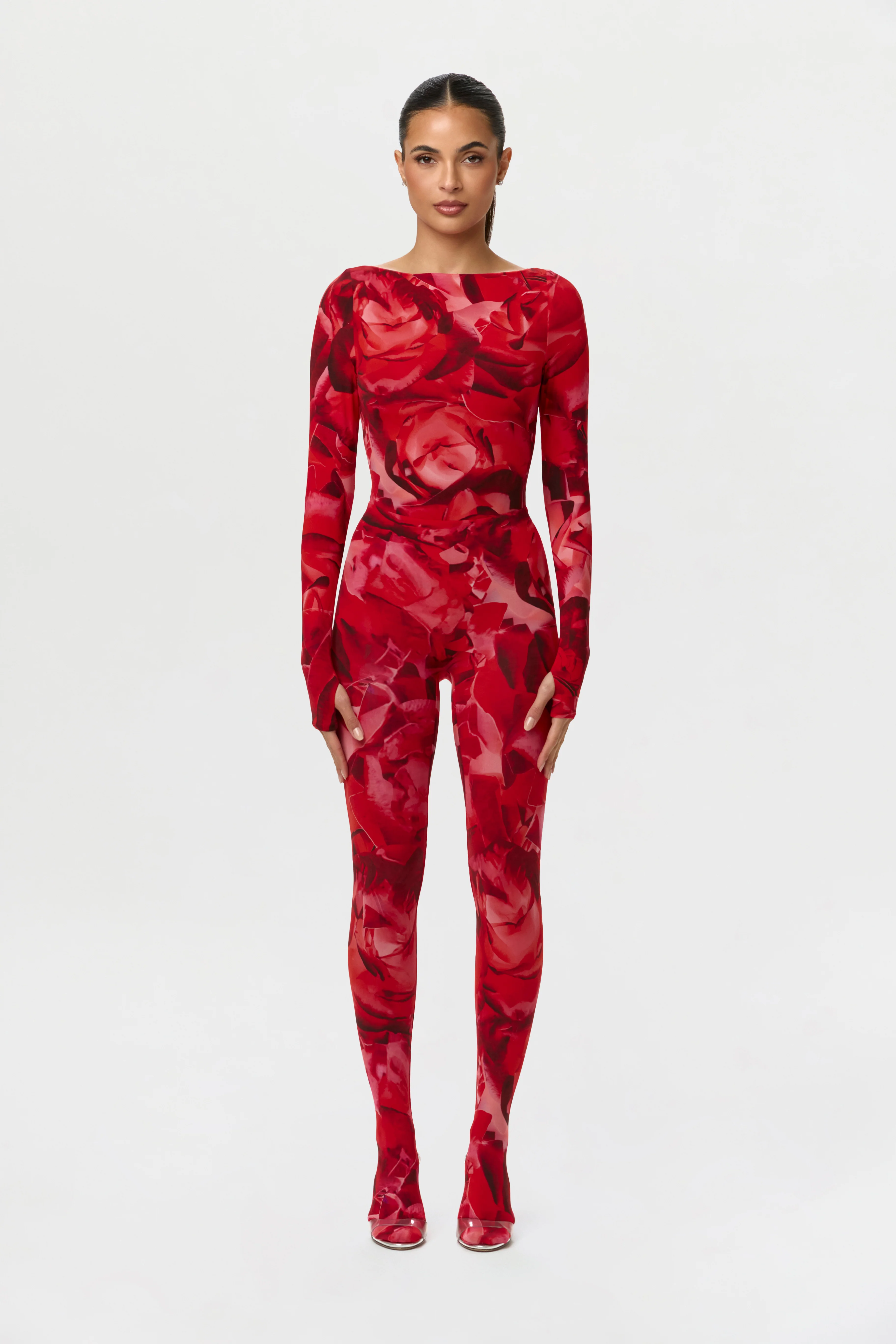 Bare Body Print Closed Toe Leggings