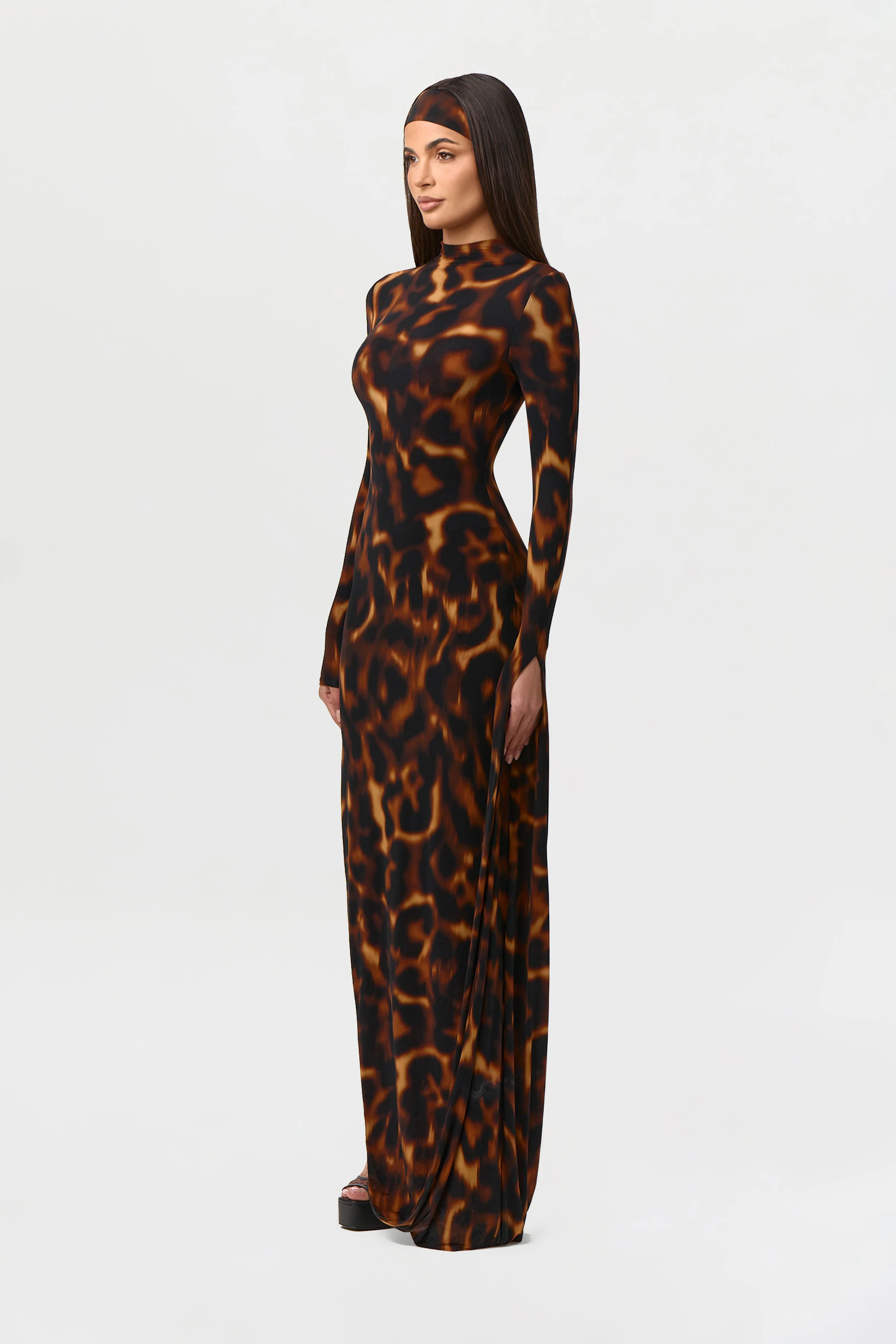 Bare Body Sleeve Drape Maxi Dress - Image 4