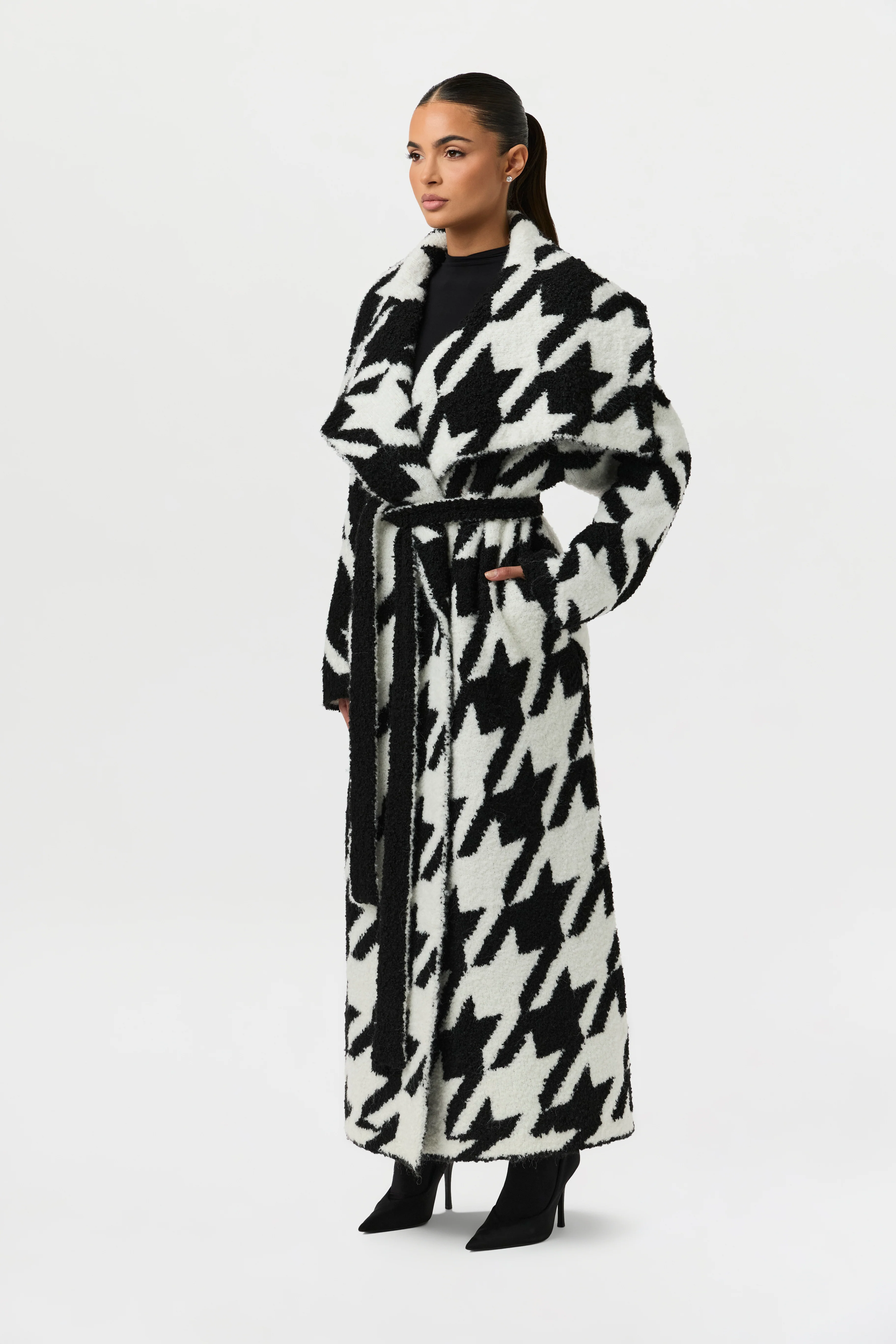 Boucle Houndstooth Coat - Image 2