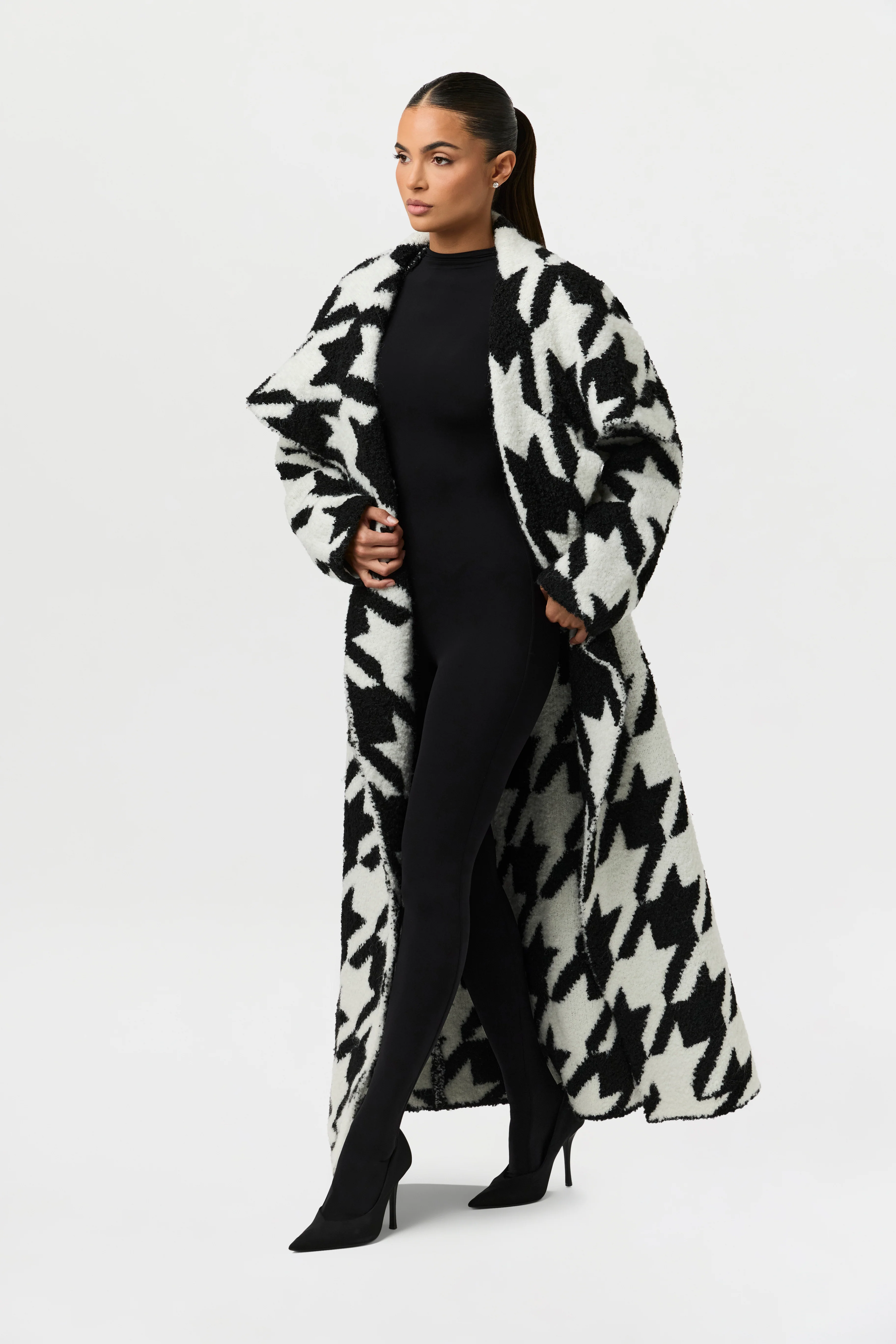 Boucle Houndstooth Coat - Image 3