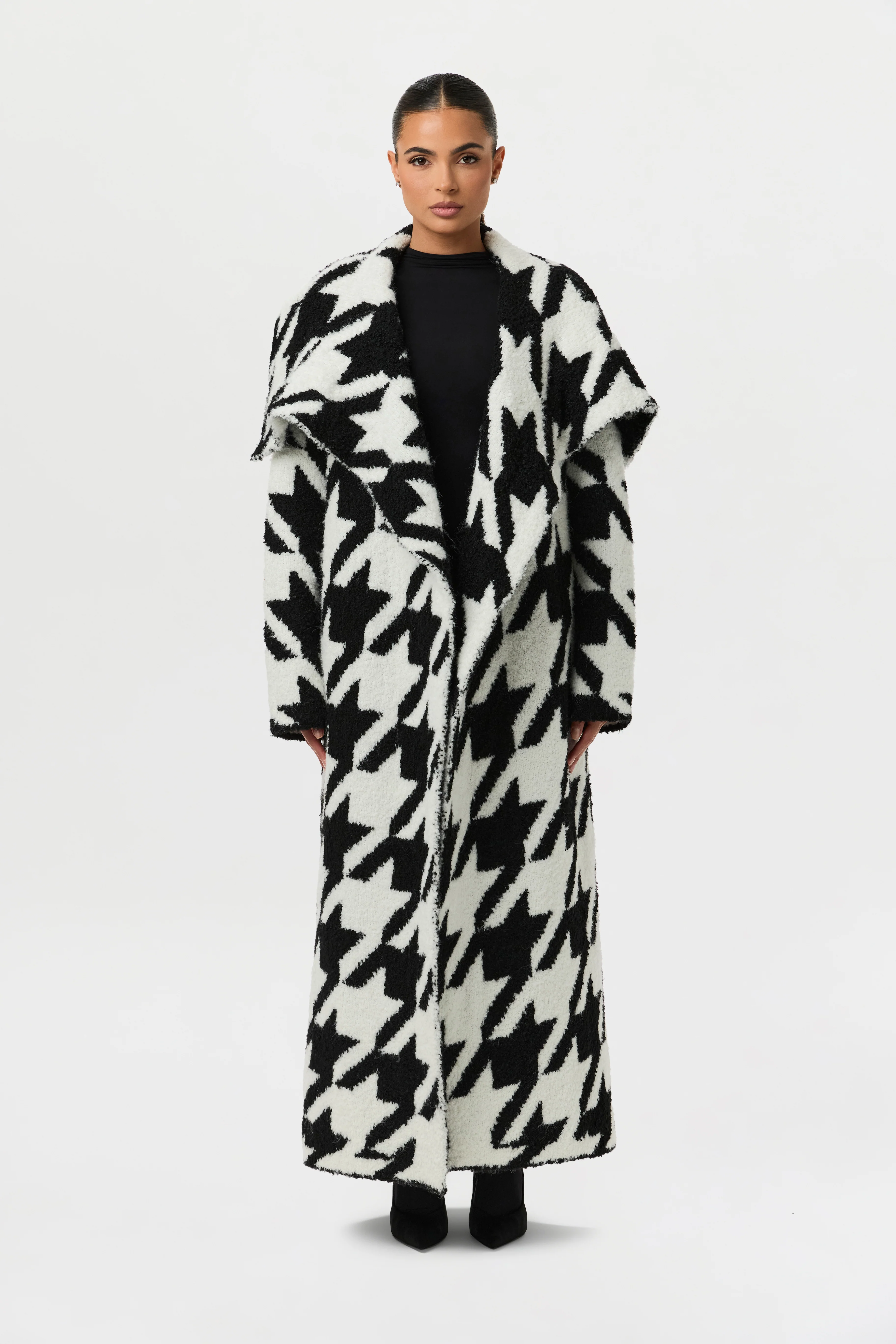 Boucle Houndstooth Coat - Image 4