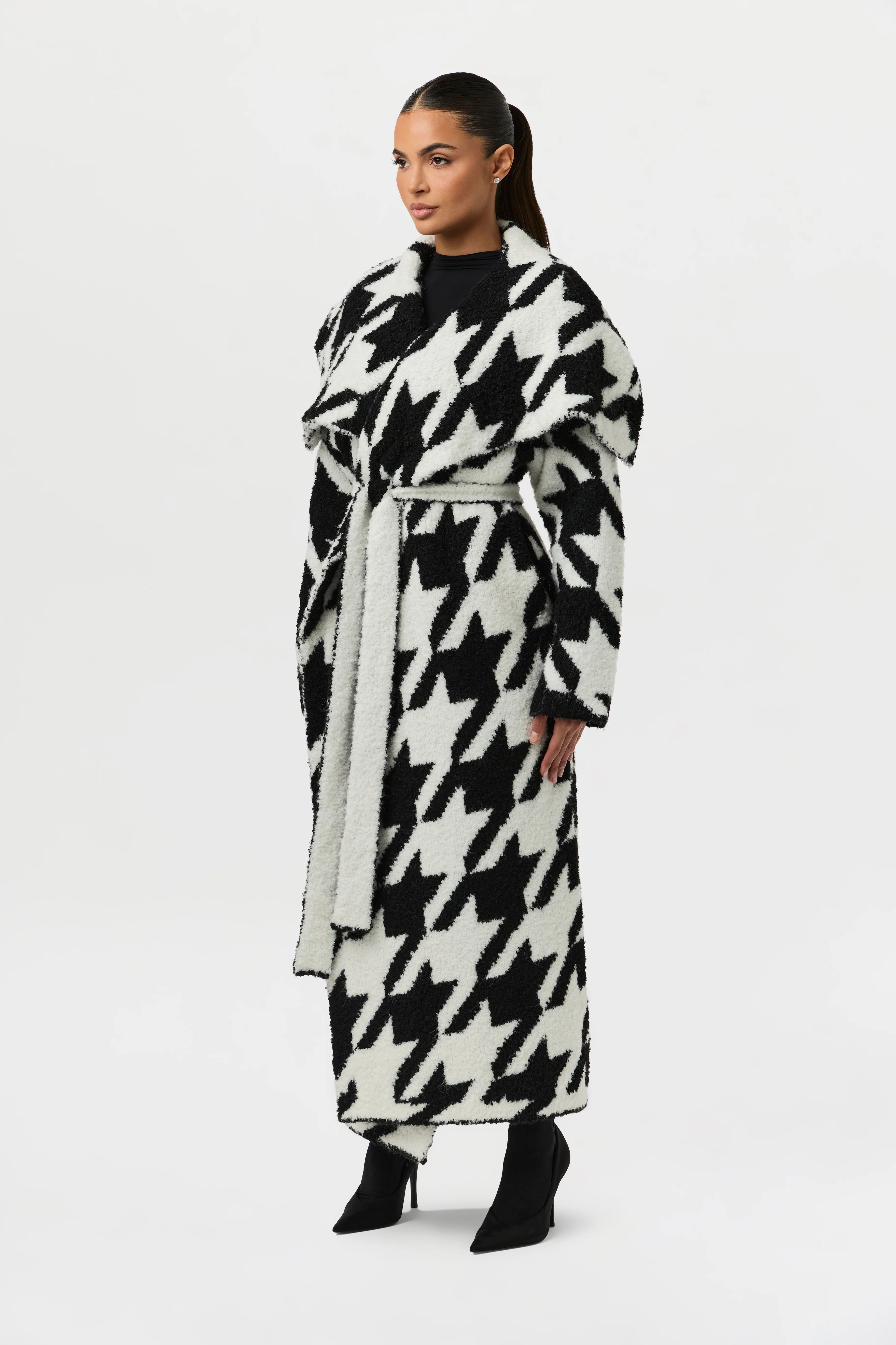 Boucle Houndstooth Coat - Image 7