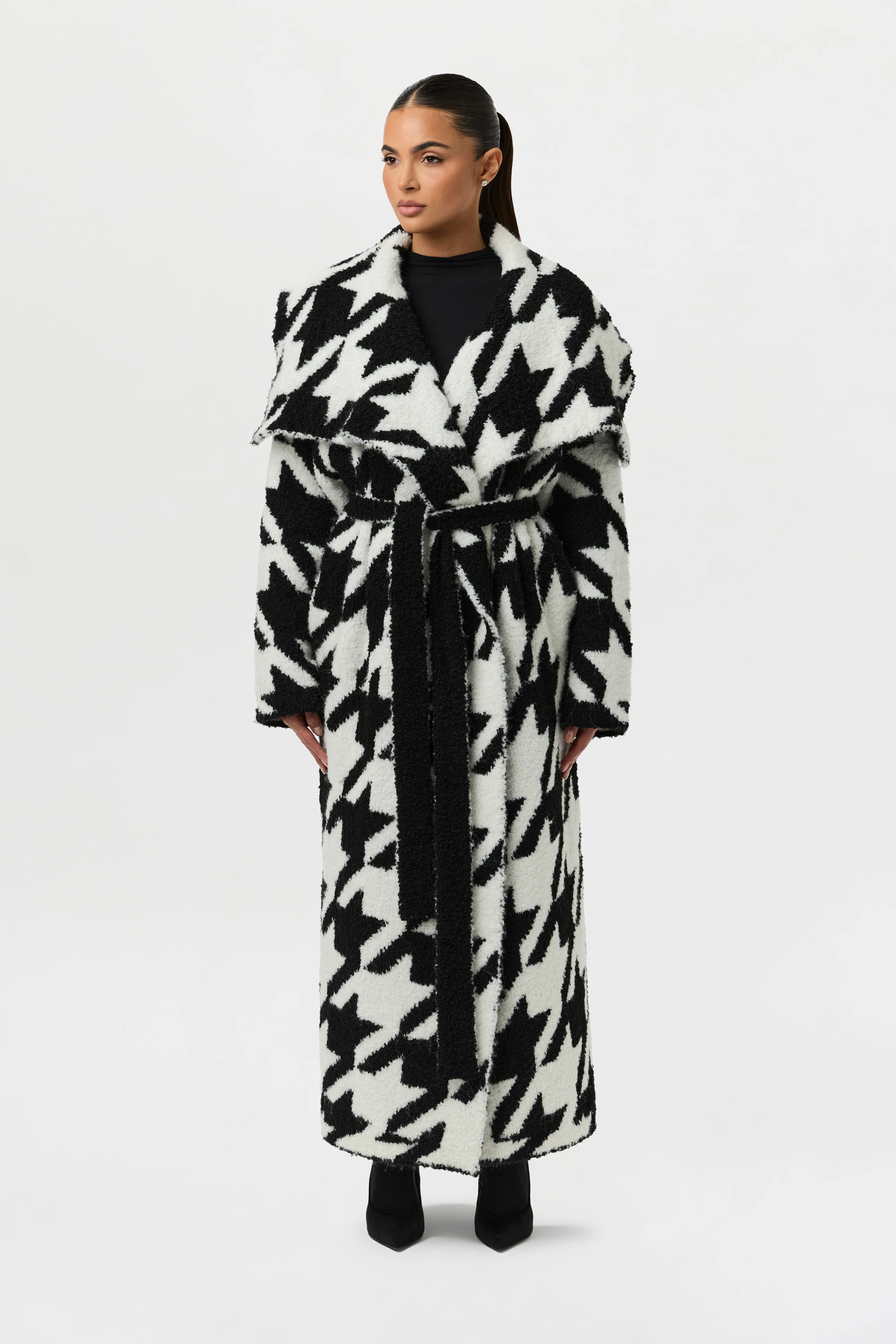 Boucle Houndstooth Coat - Image 8