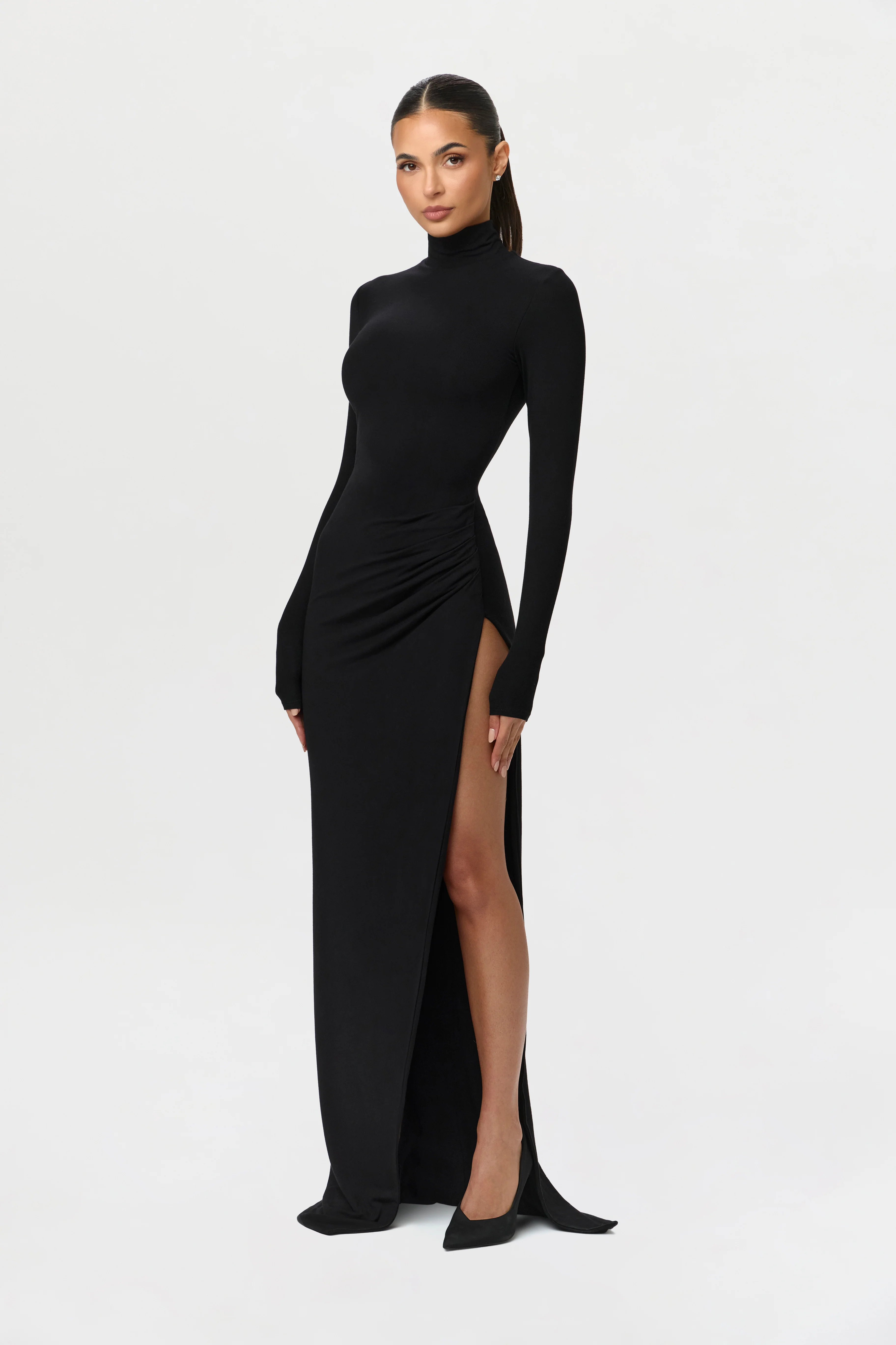 Butter Contour High Slit Maxi Dress - Image 3