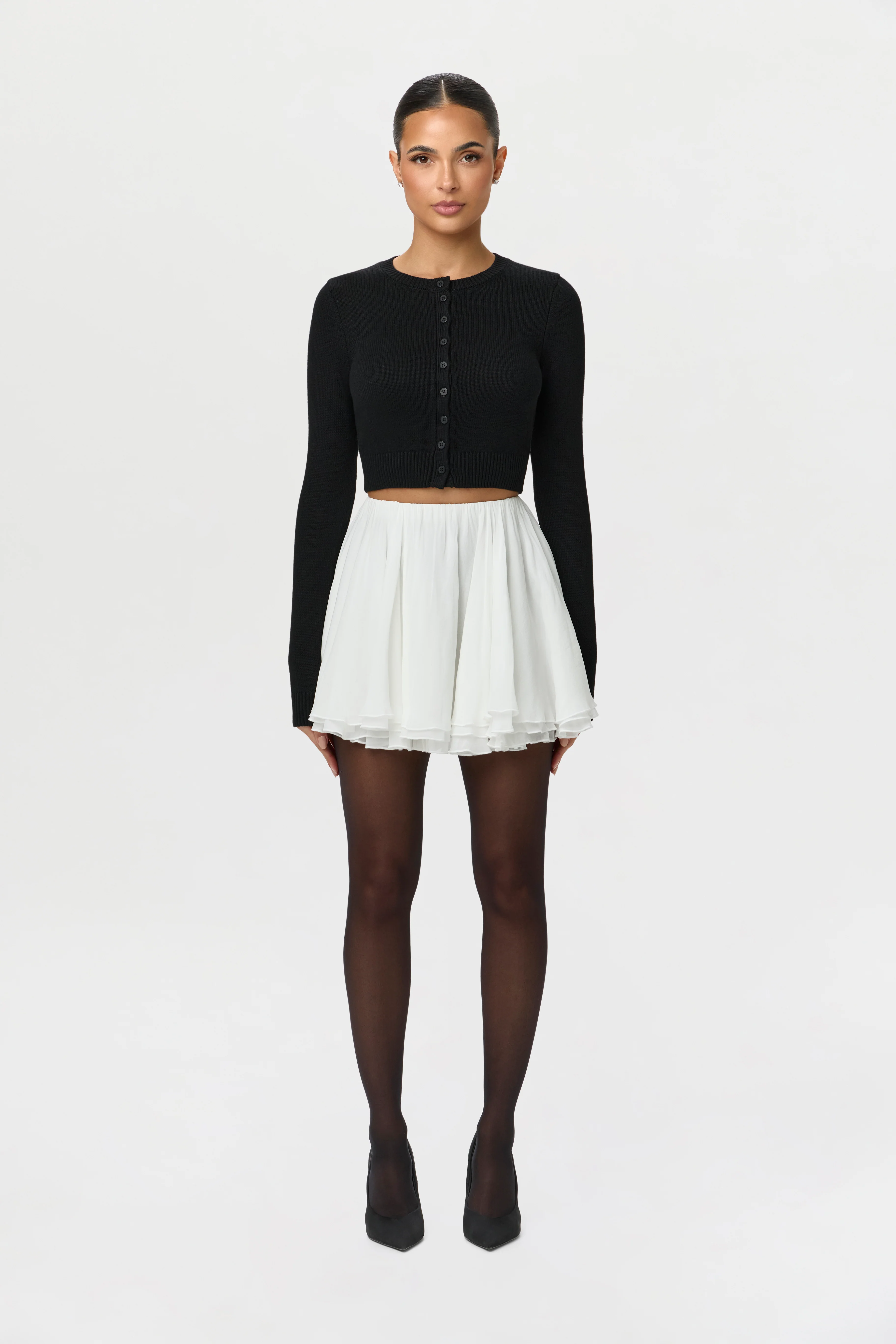 Chiffon Flare Mini Skirt - Image 4