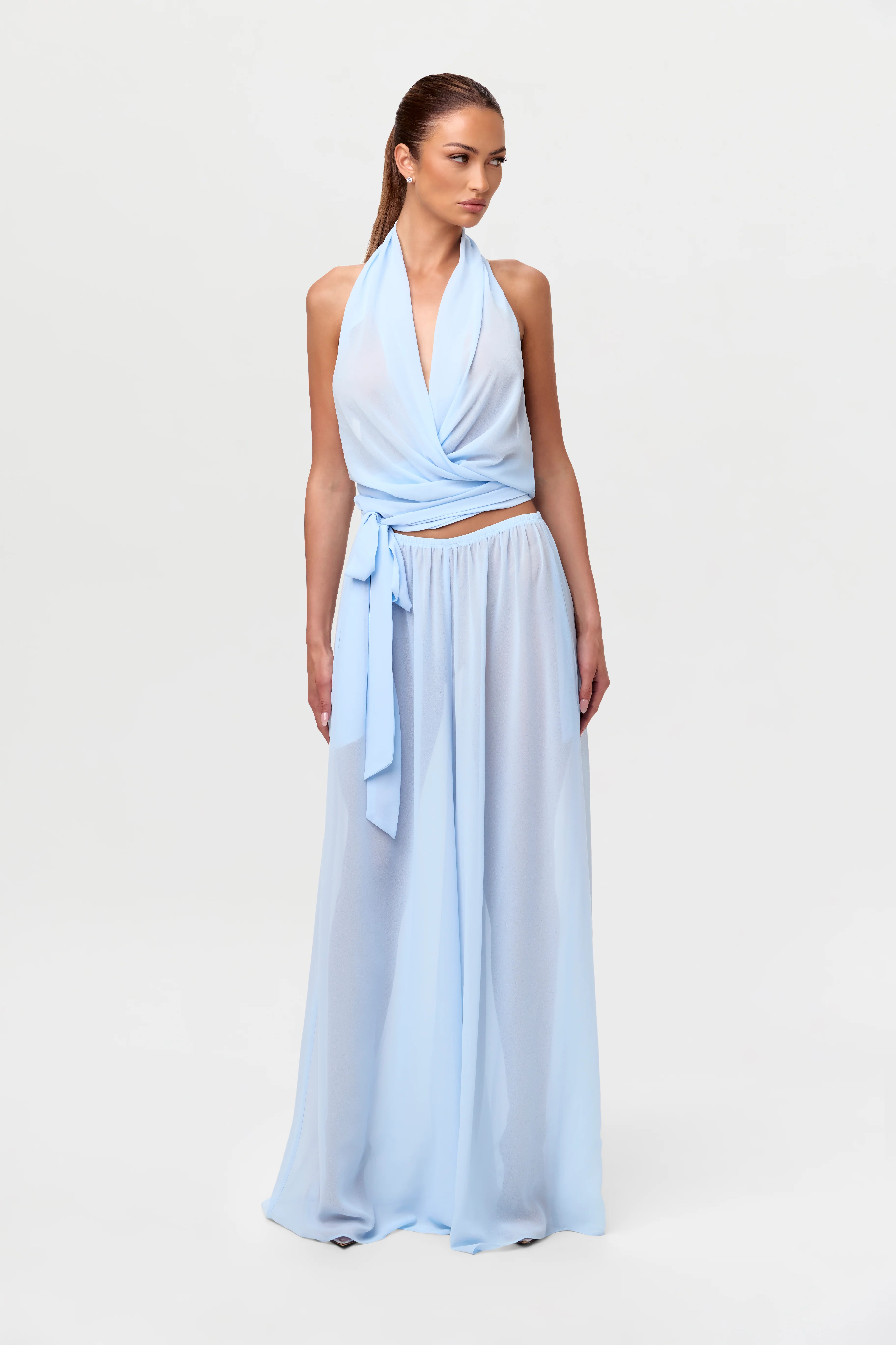 Chiffon Wide Leg Pants - Image 11