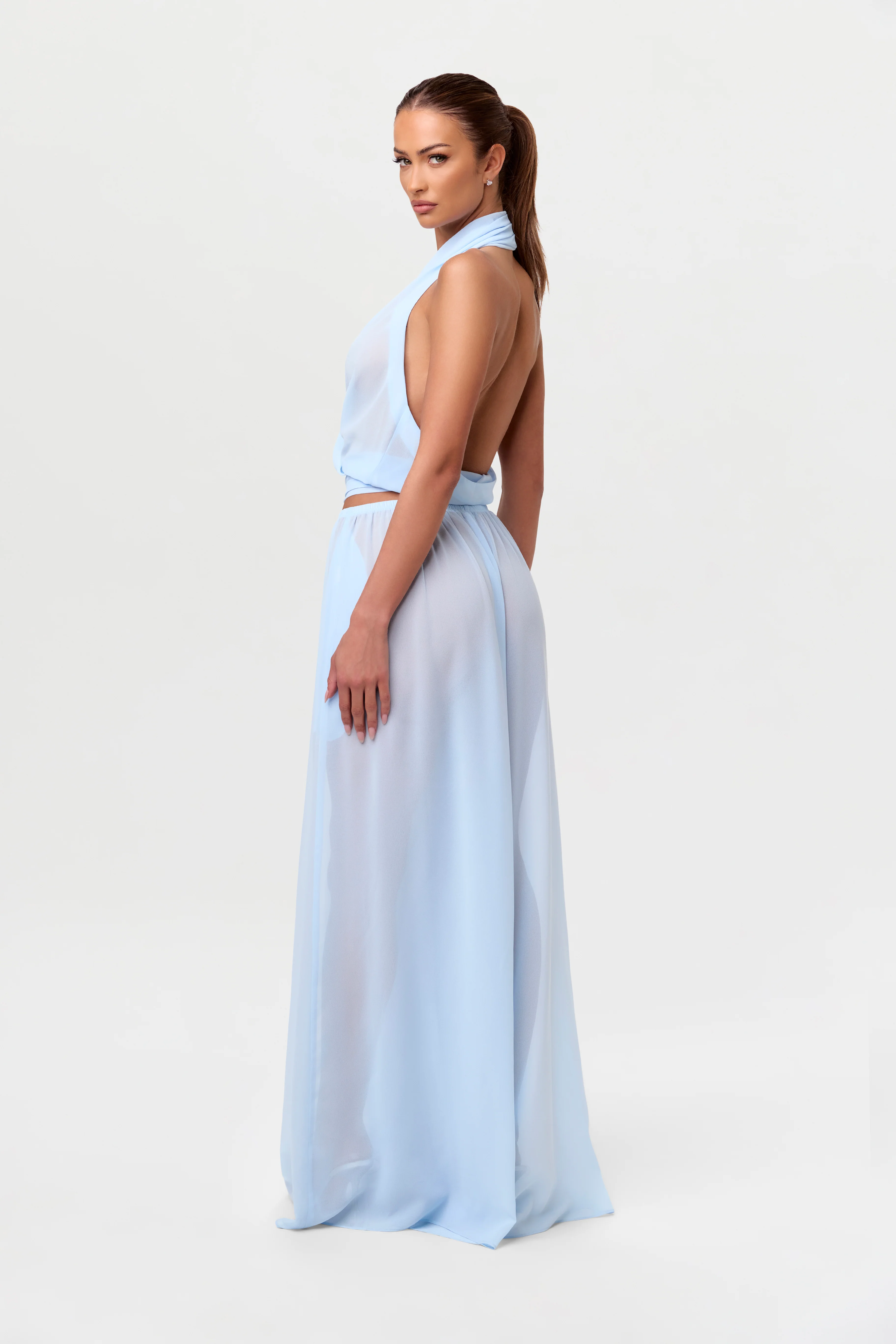 Chiffon Wide Leg Pants - Image 12