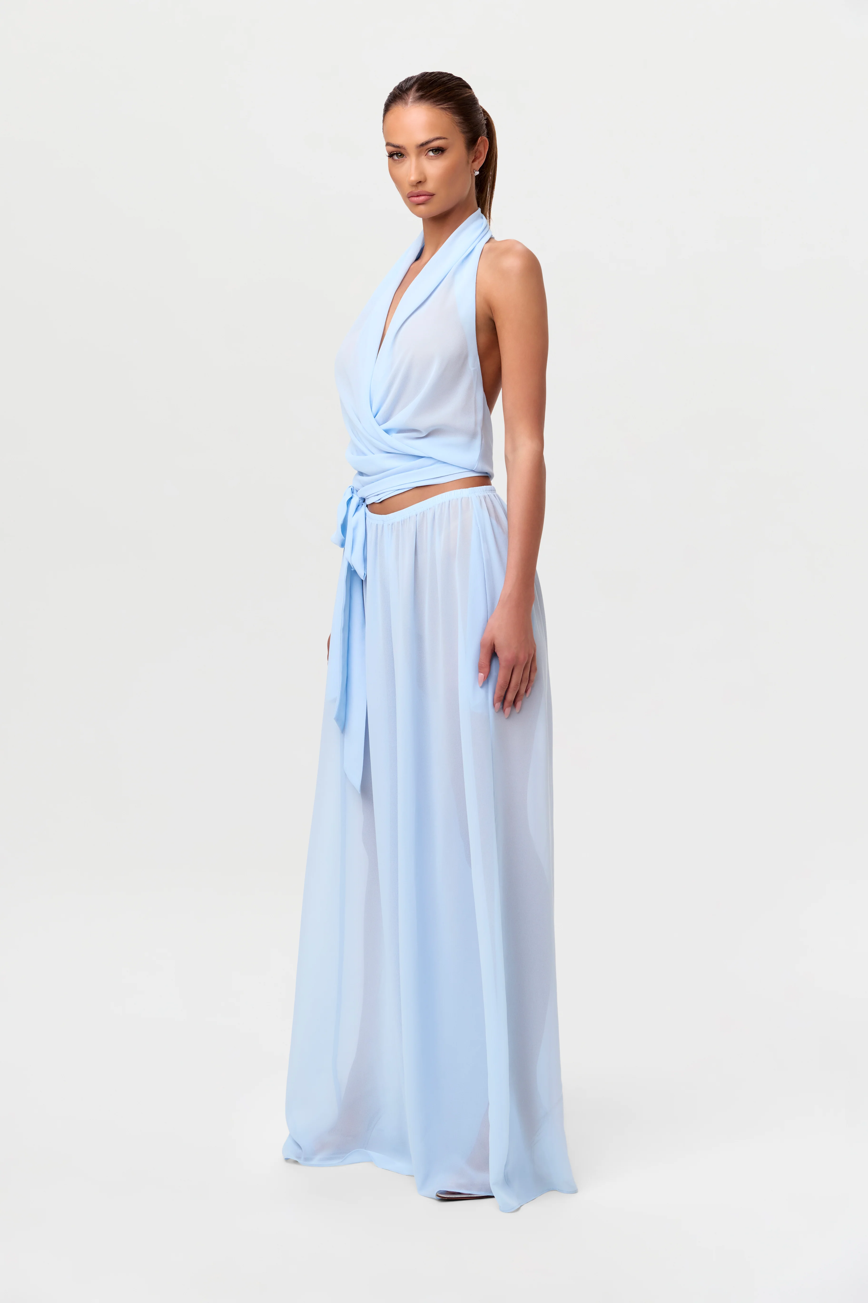 Chiffon Wrap Halter Top - Image 10