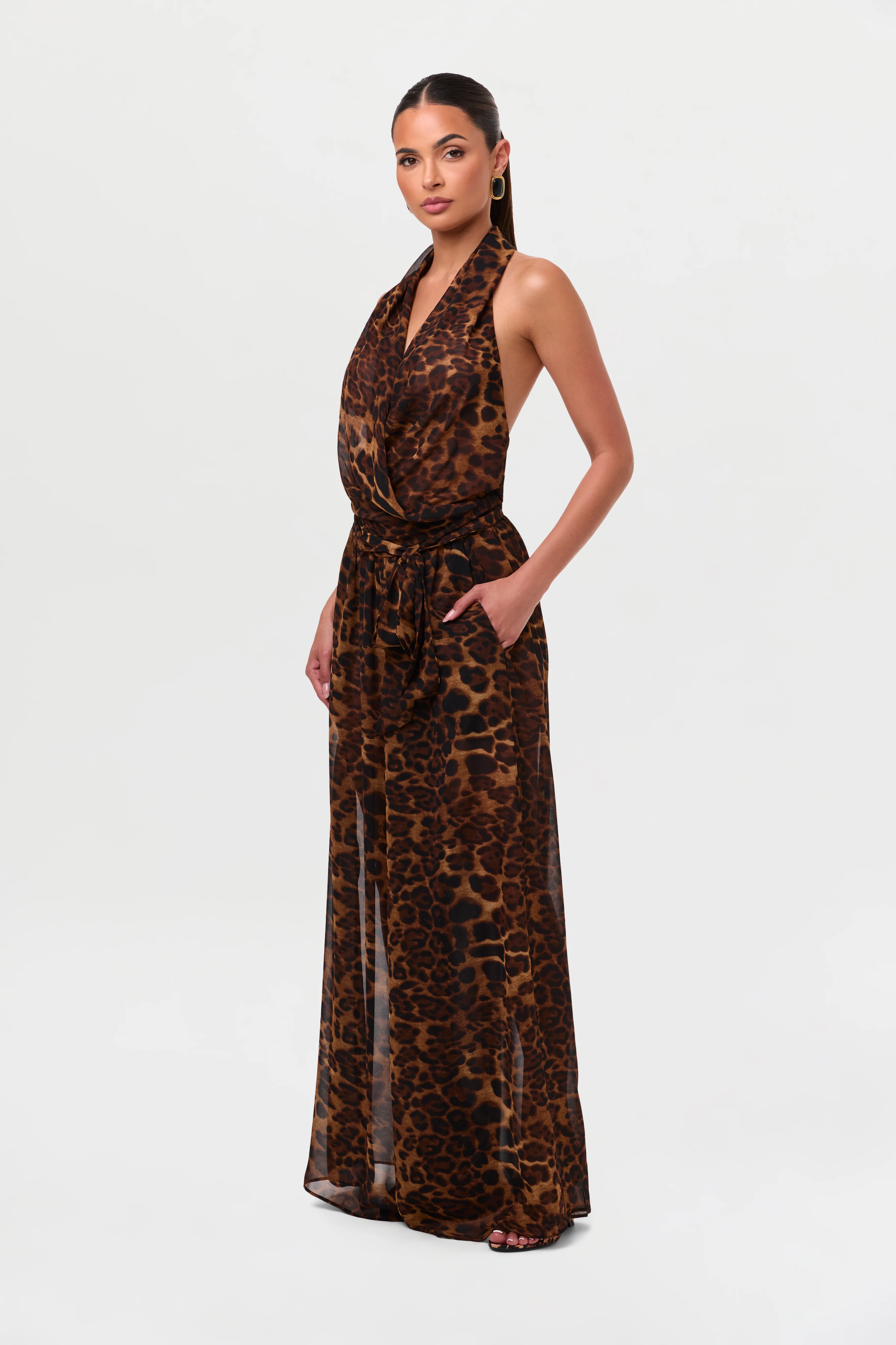 Chiffon Wrap Halter Top - Image 3