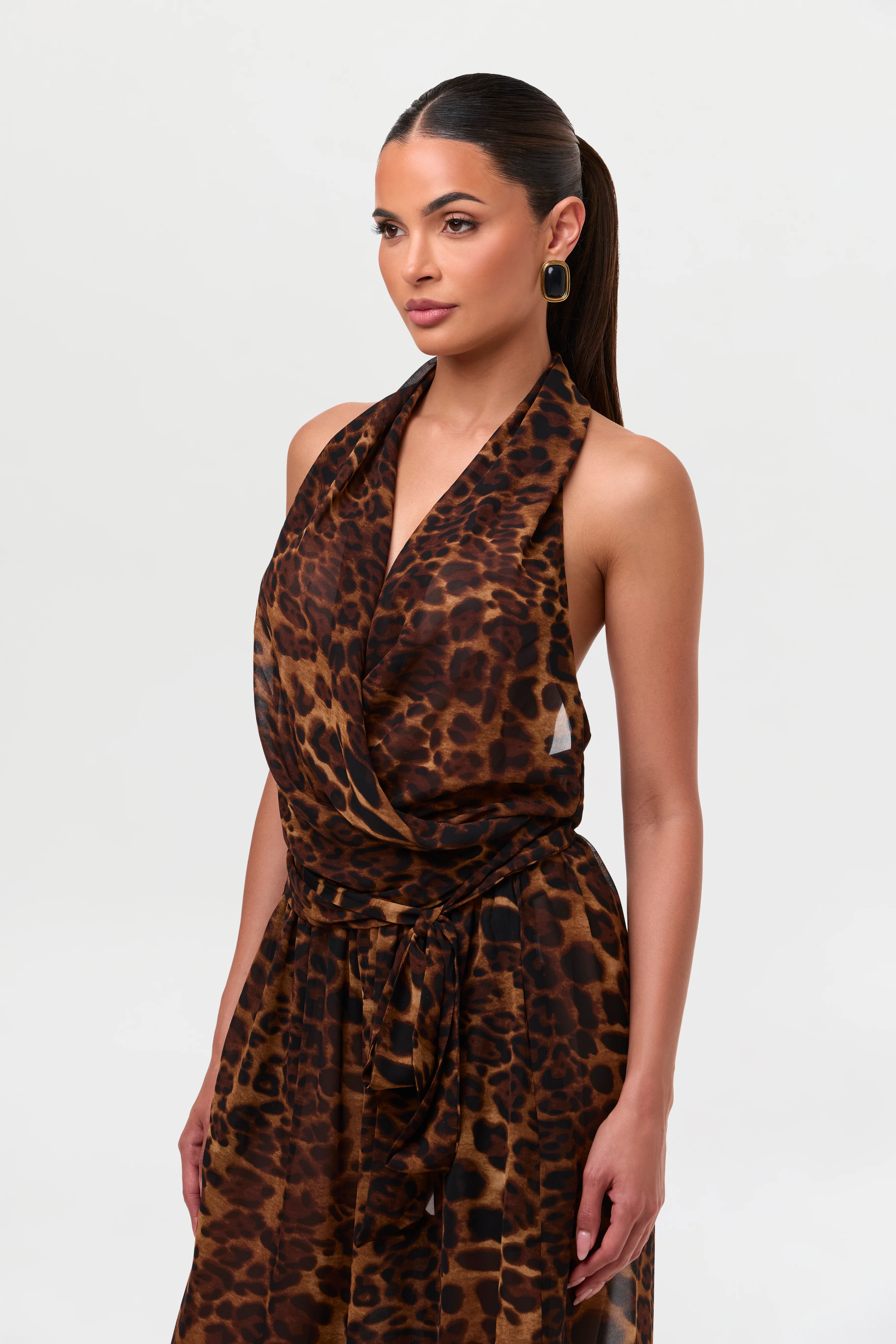 Chiffon Wrap Halter Top - Image 4