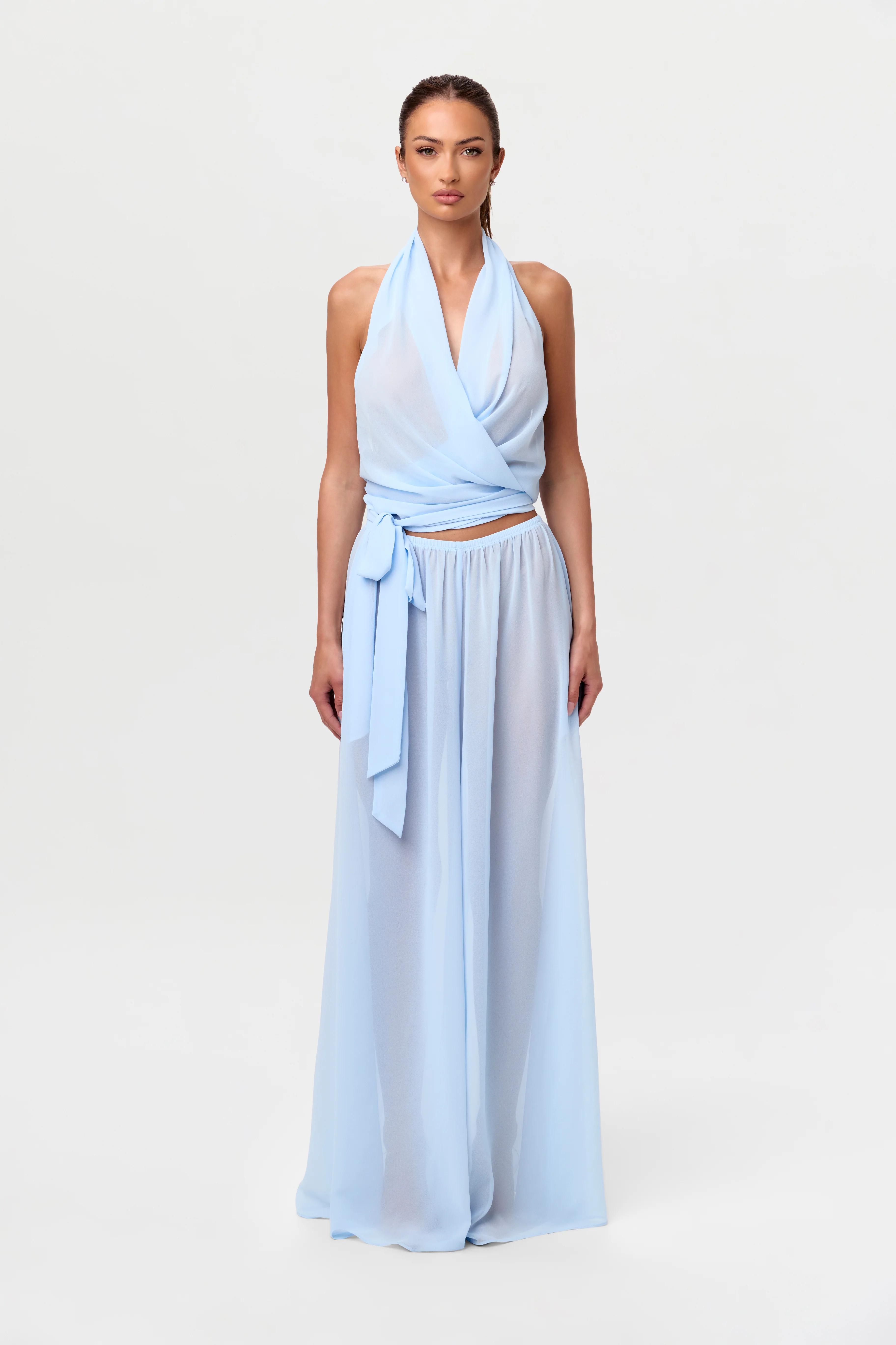 Chiffon Wrap Halter Top - Image 8
