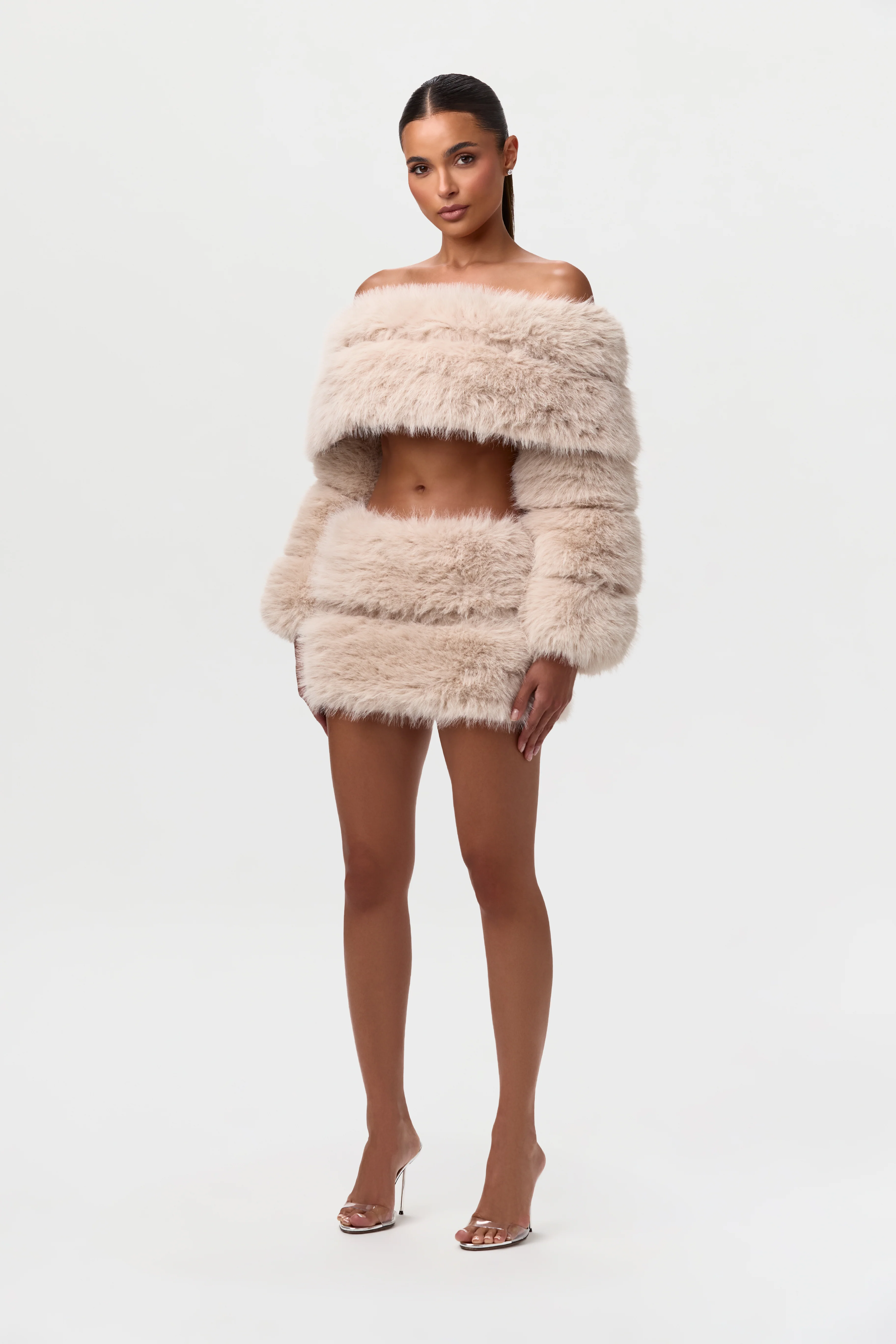 Faux Fur Off-Shoulder Pelted Top - Image 12