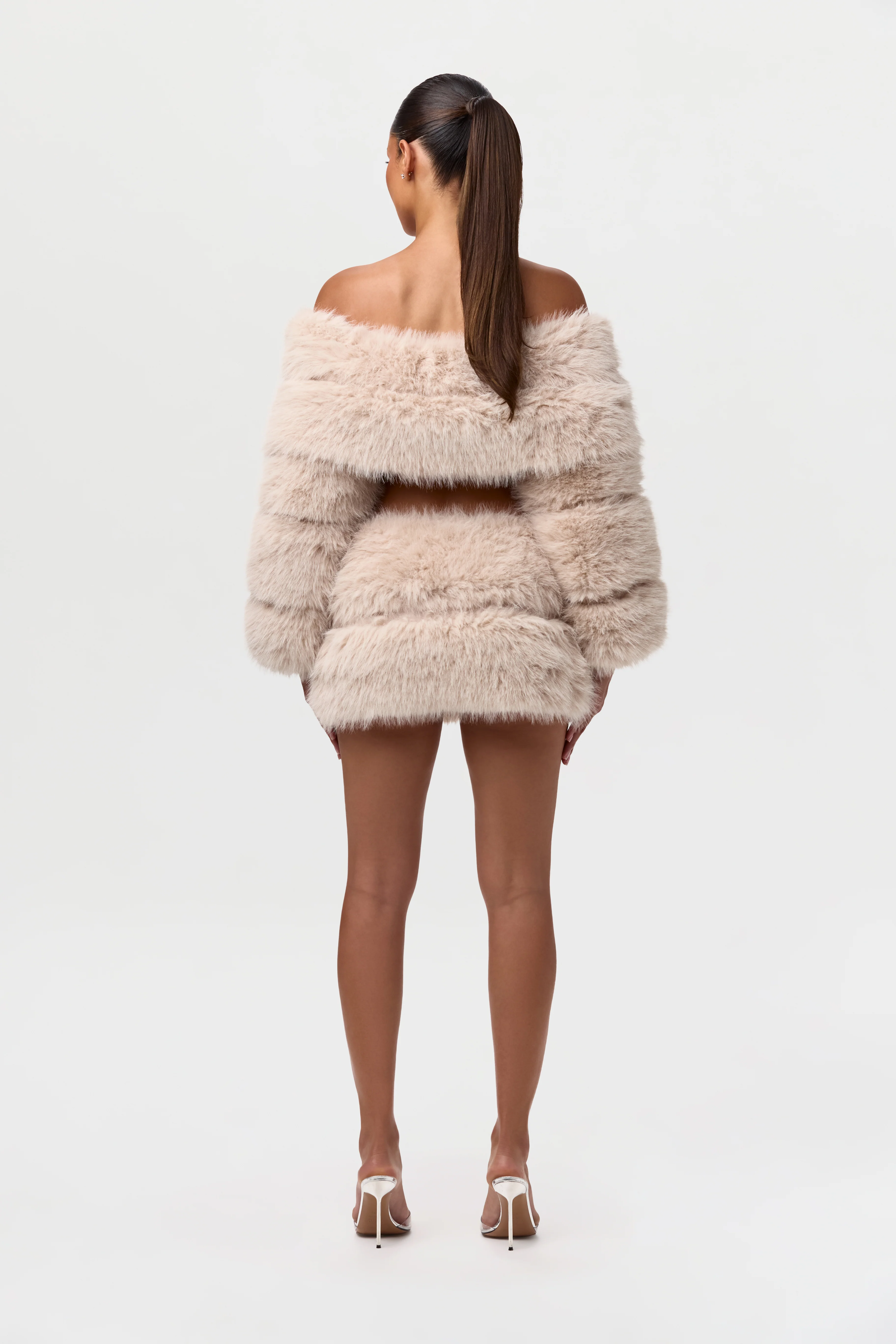 Faux Fur Off-Shoulder Pelted Top - Image 14