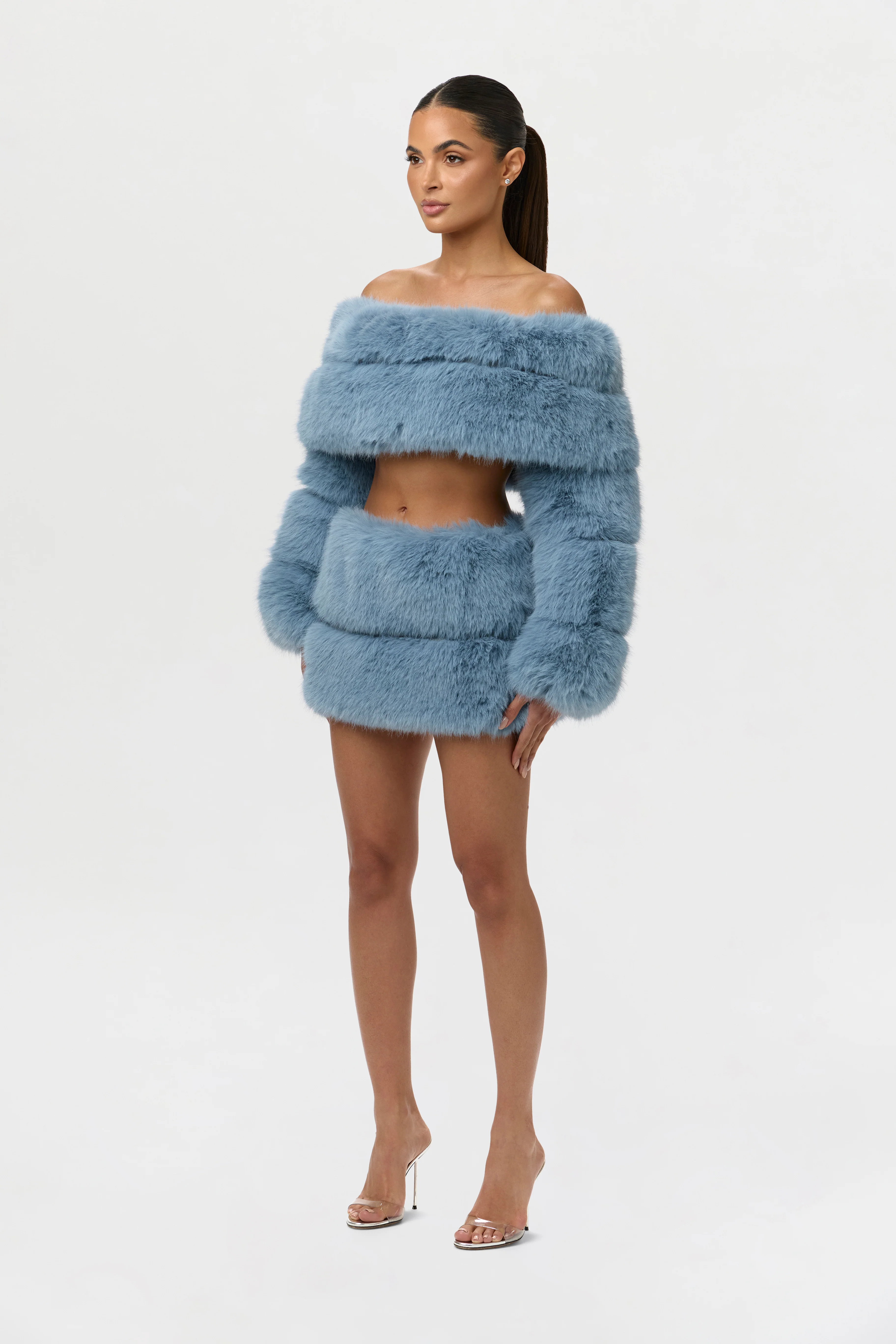 Faux Fur Off-Shoulder Pelted Top - Image 3