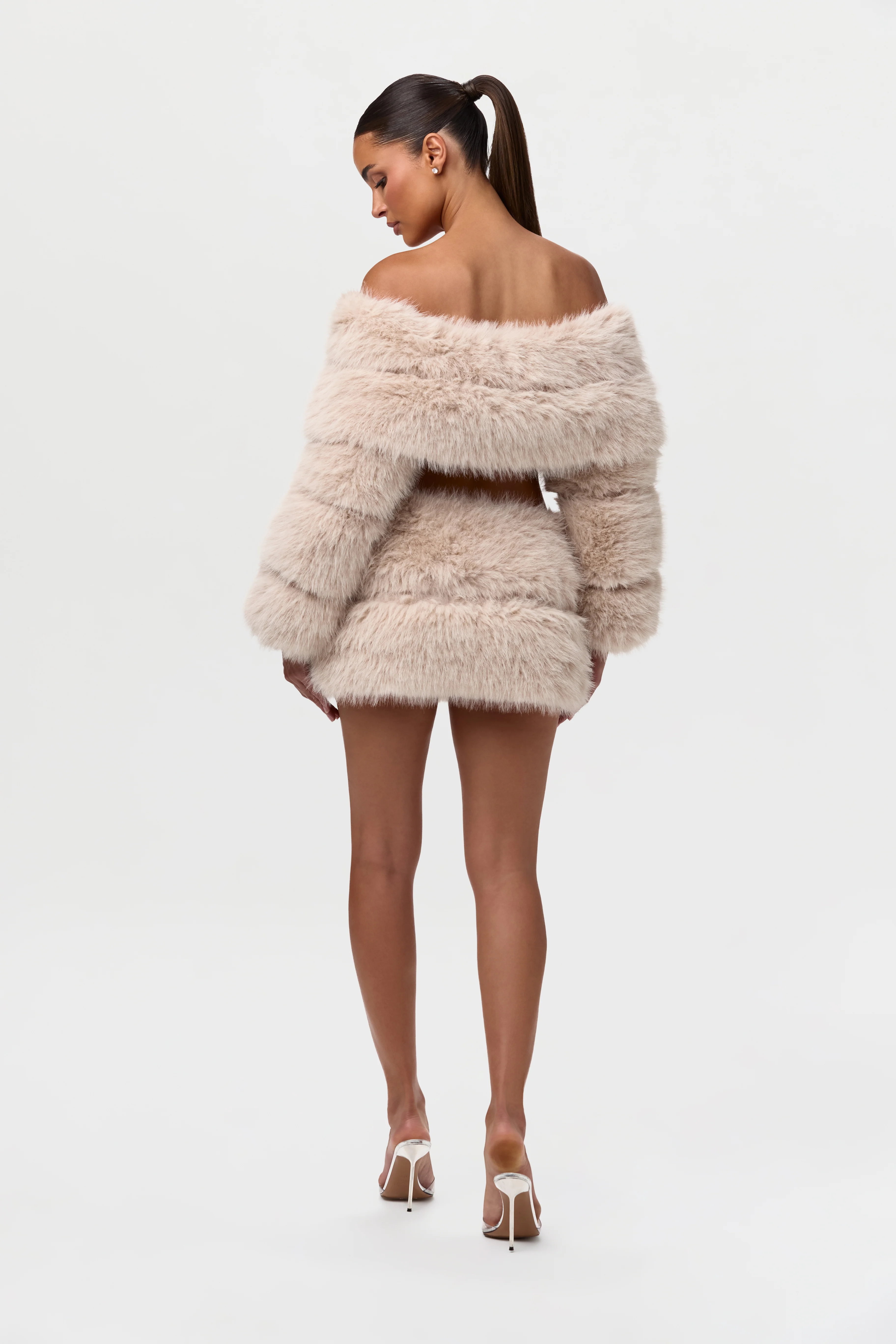Faux Fur Pelted Mini Skirt - Image 13