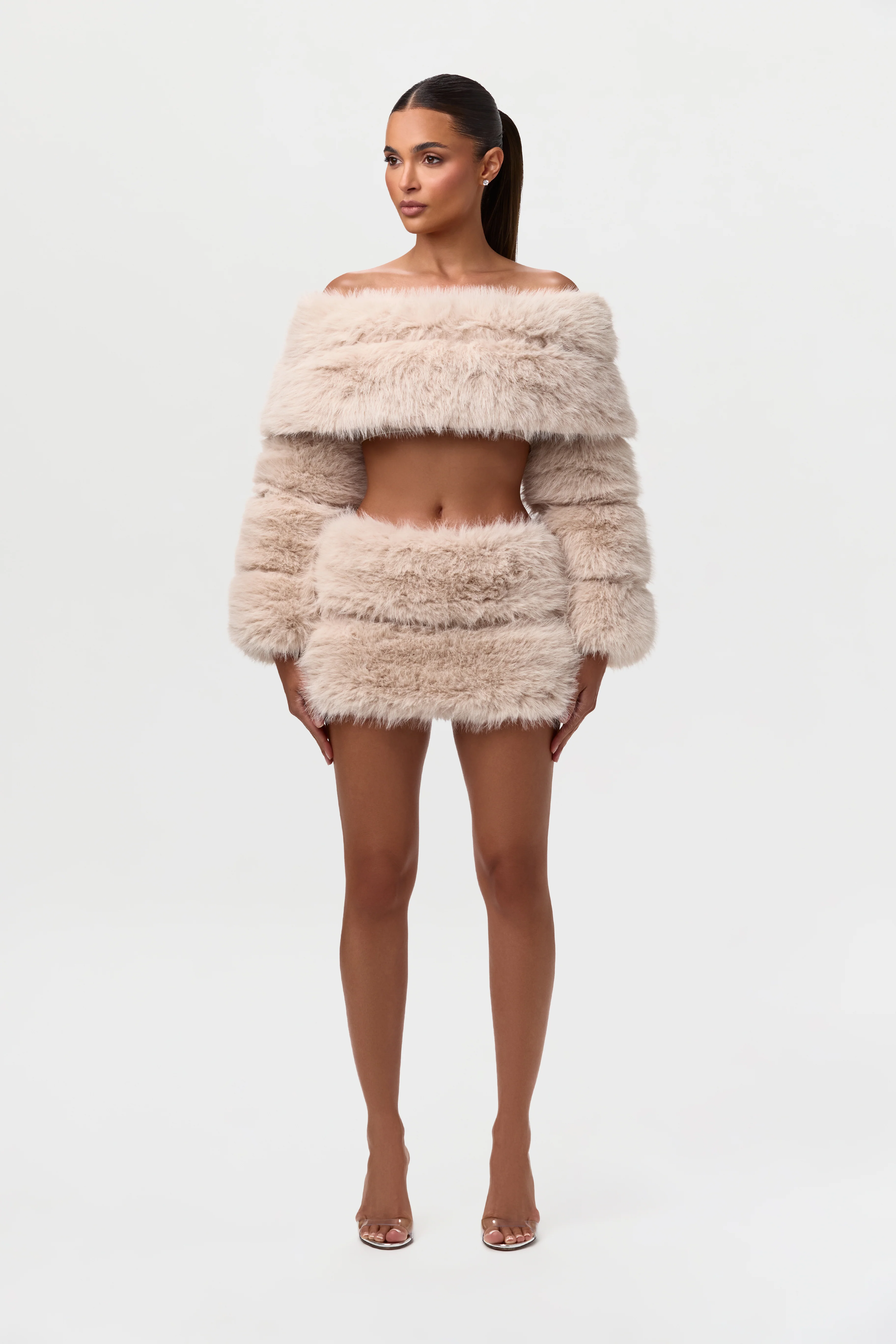 Faux Fur Pelted Mini Skirt - Image 9