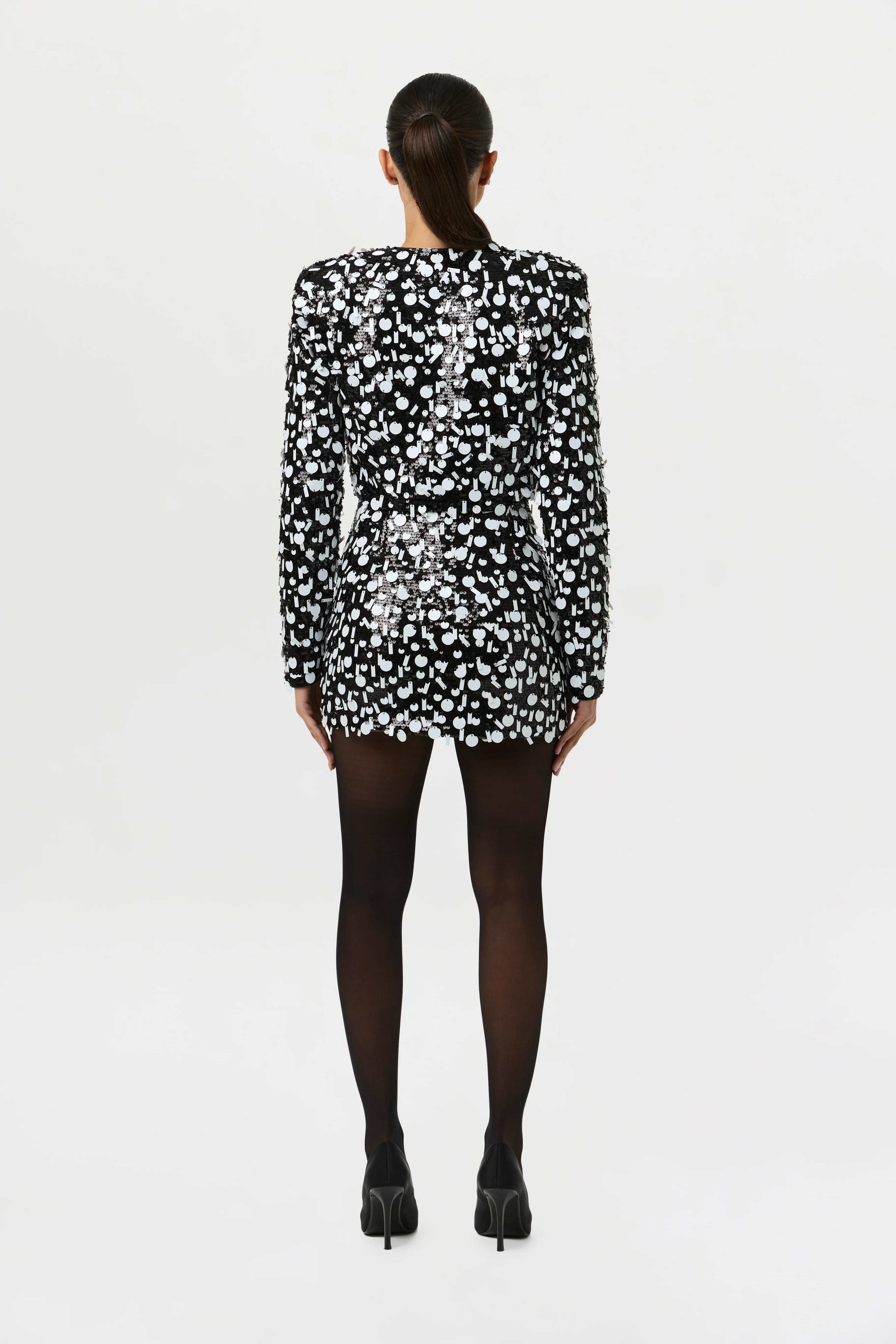 Geometric Sequin Cropped Jacket - Image 10