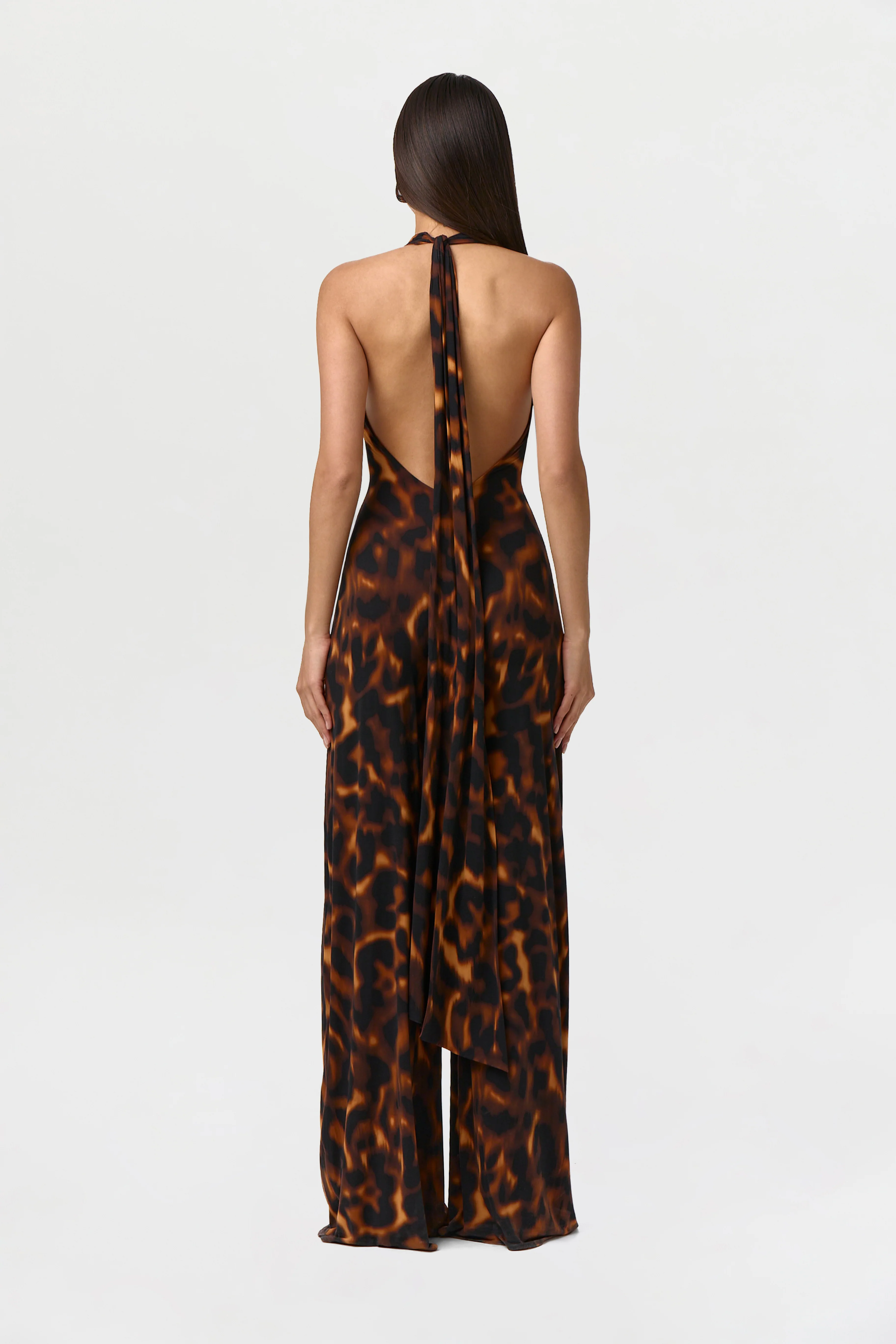 Naked Print Halter Wide Leg Jumpsuit - Image 4