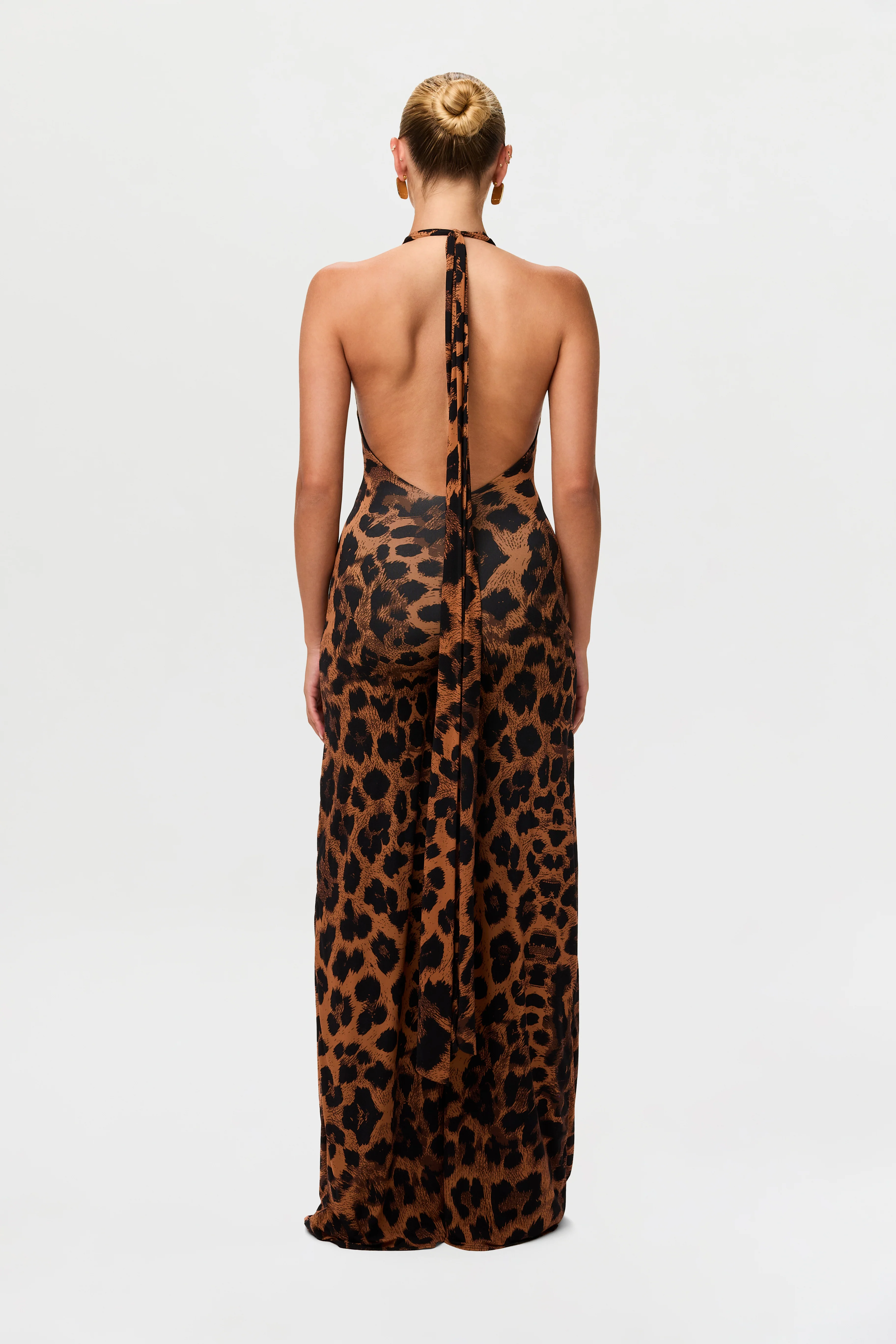 Naked Print Halter Wide Leg Jumpsuit - Image 8