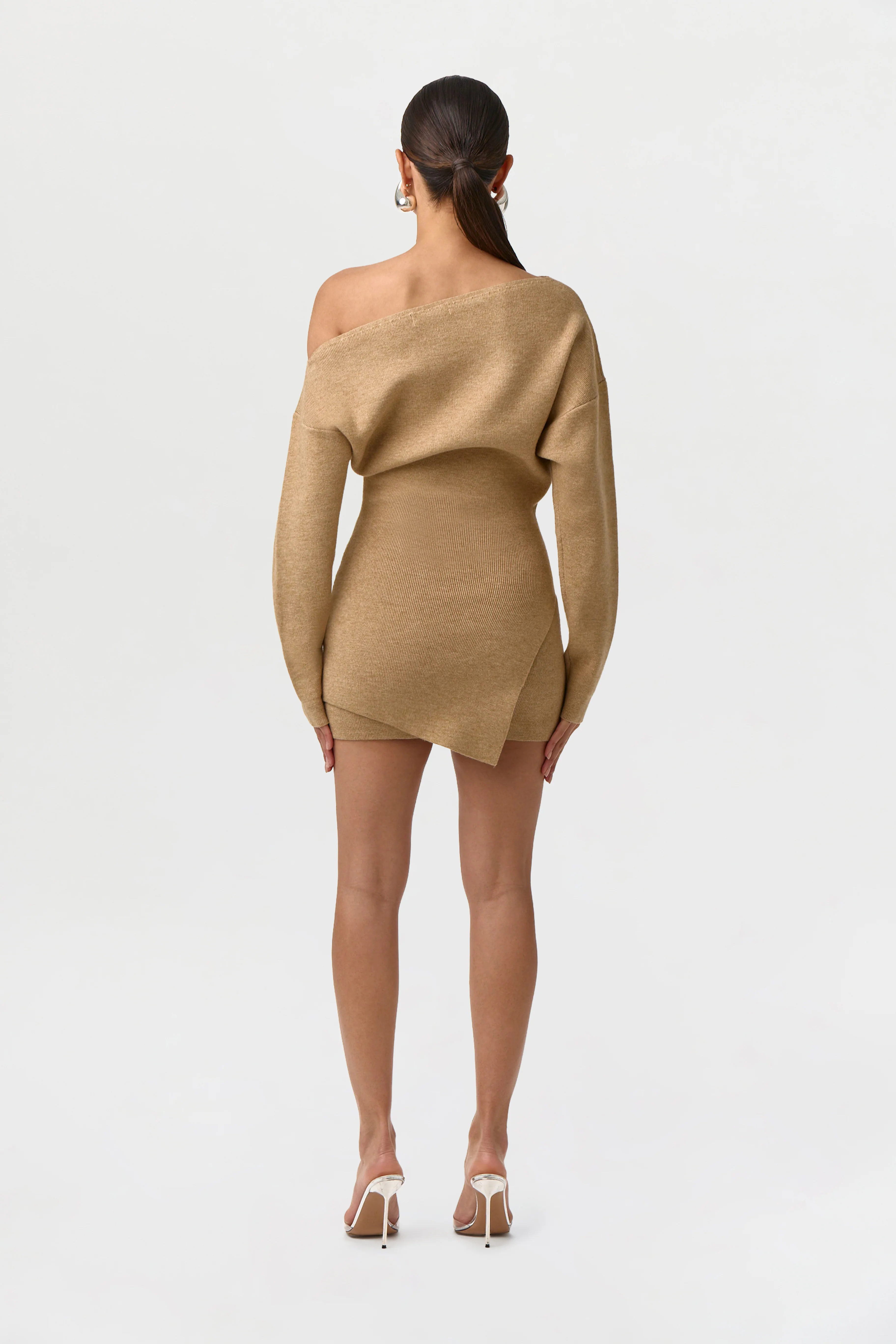 Knit Off-Shoulder Asymmetric Top - Image 7