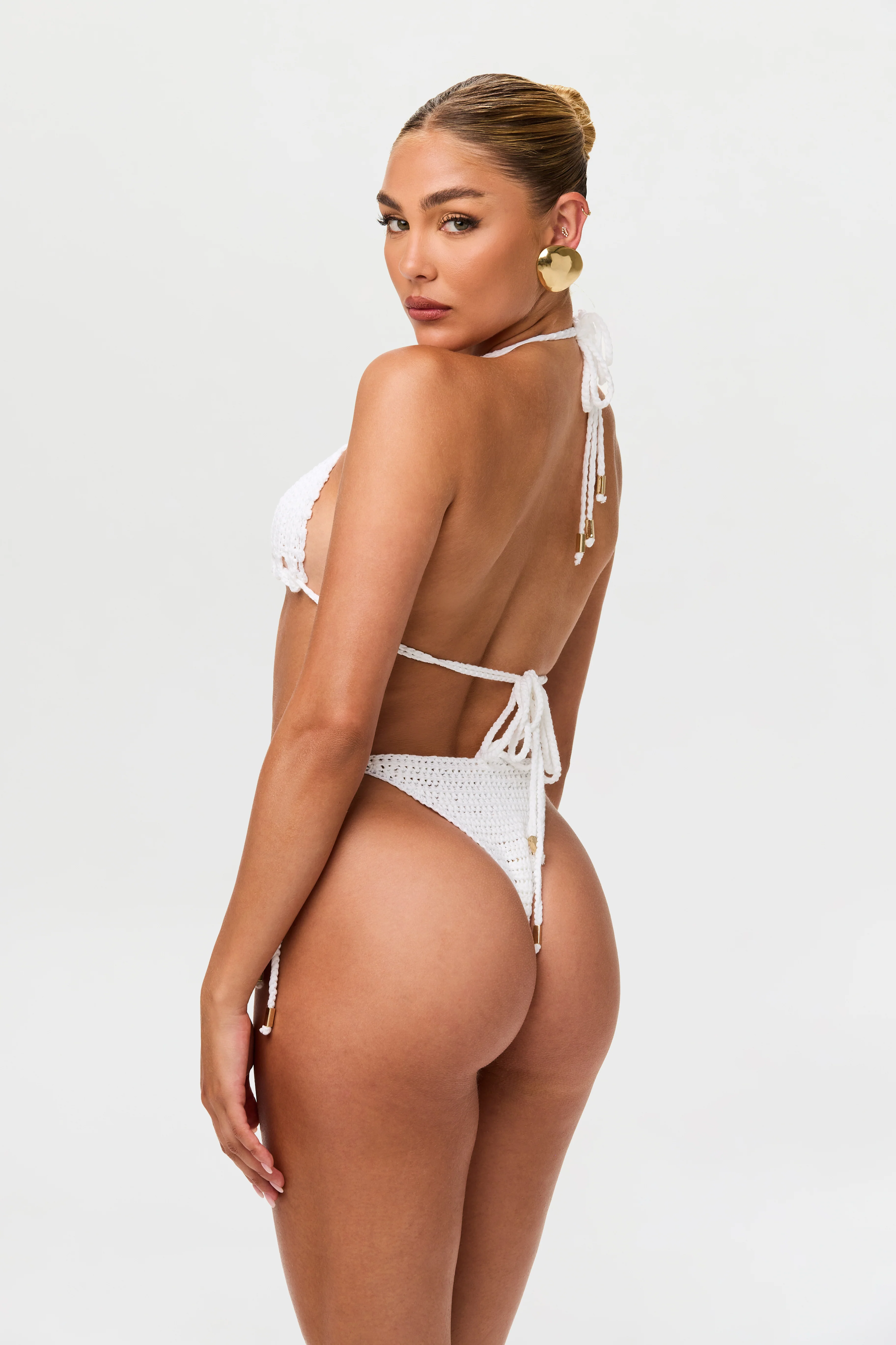 Crochet Triangle Halter Tie Bikini - Image 11
