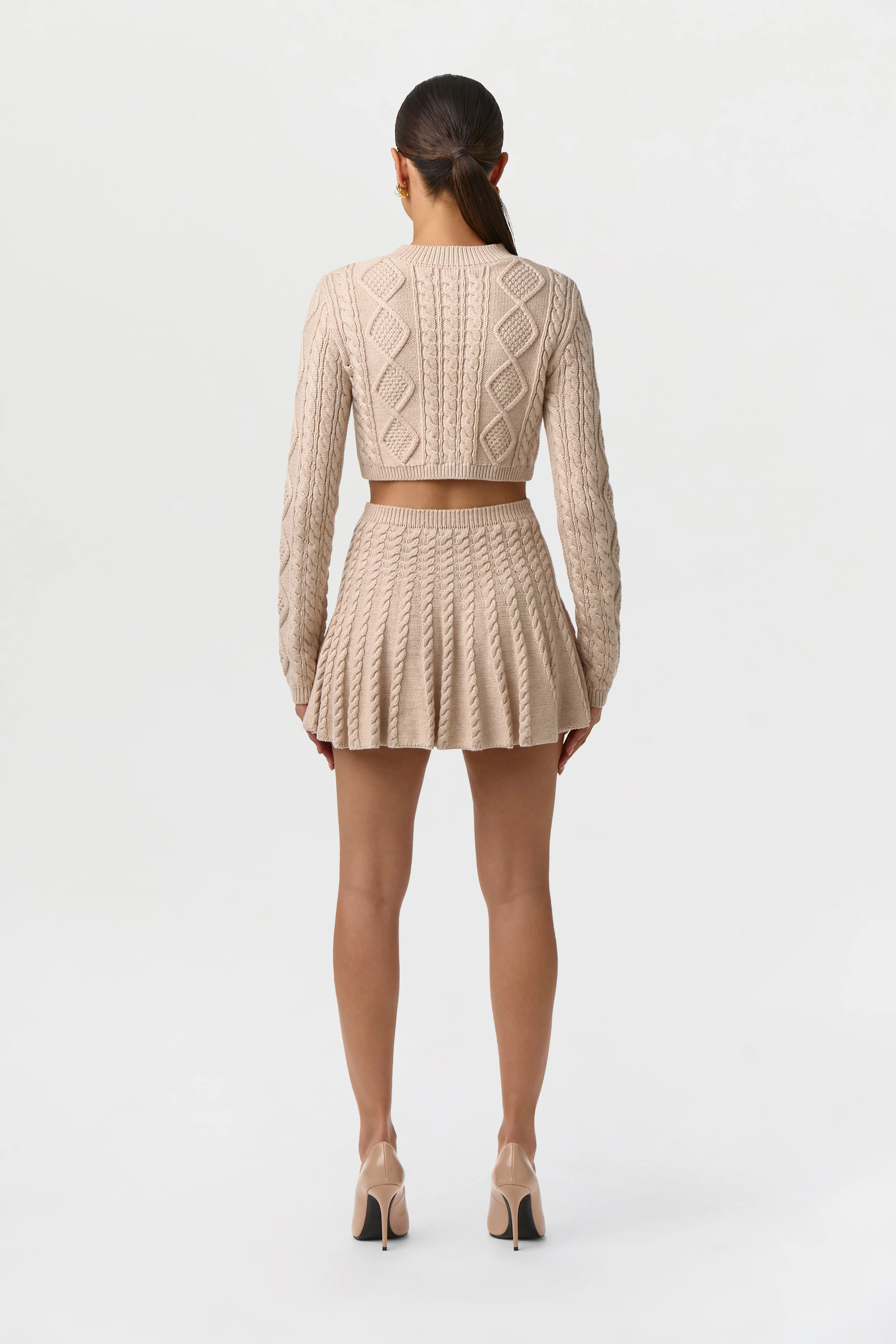 Cable Knit Cropped Cardigan - Image 6