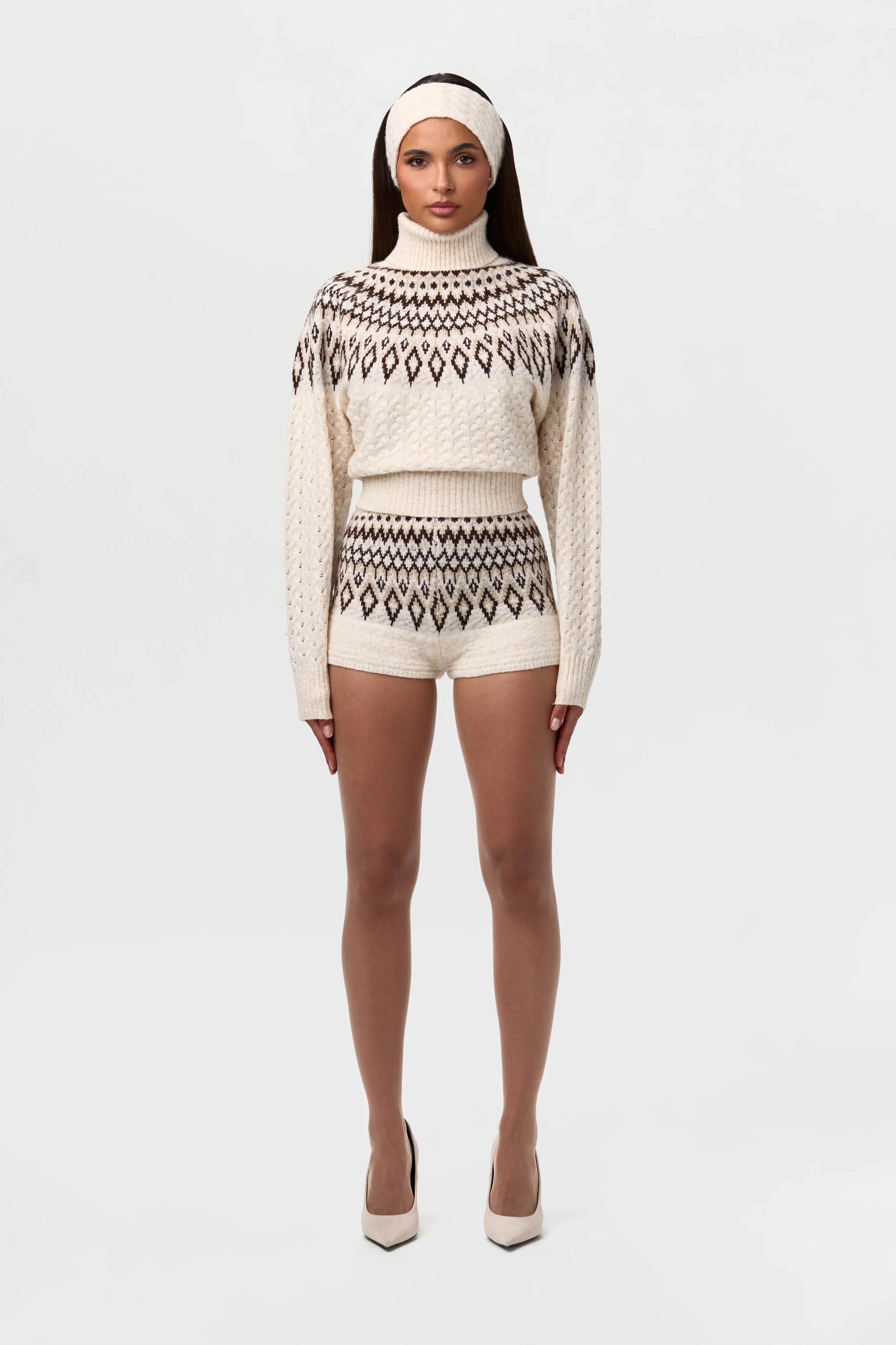 Knit Fair Isle Hot Pants - Image 2