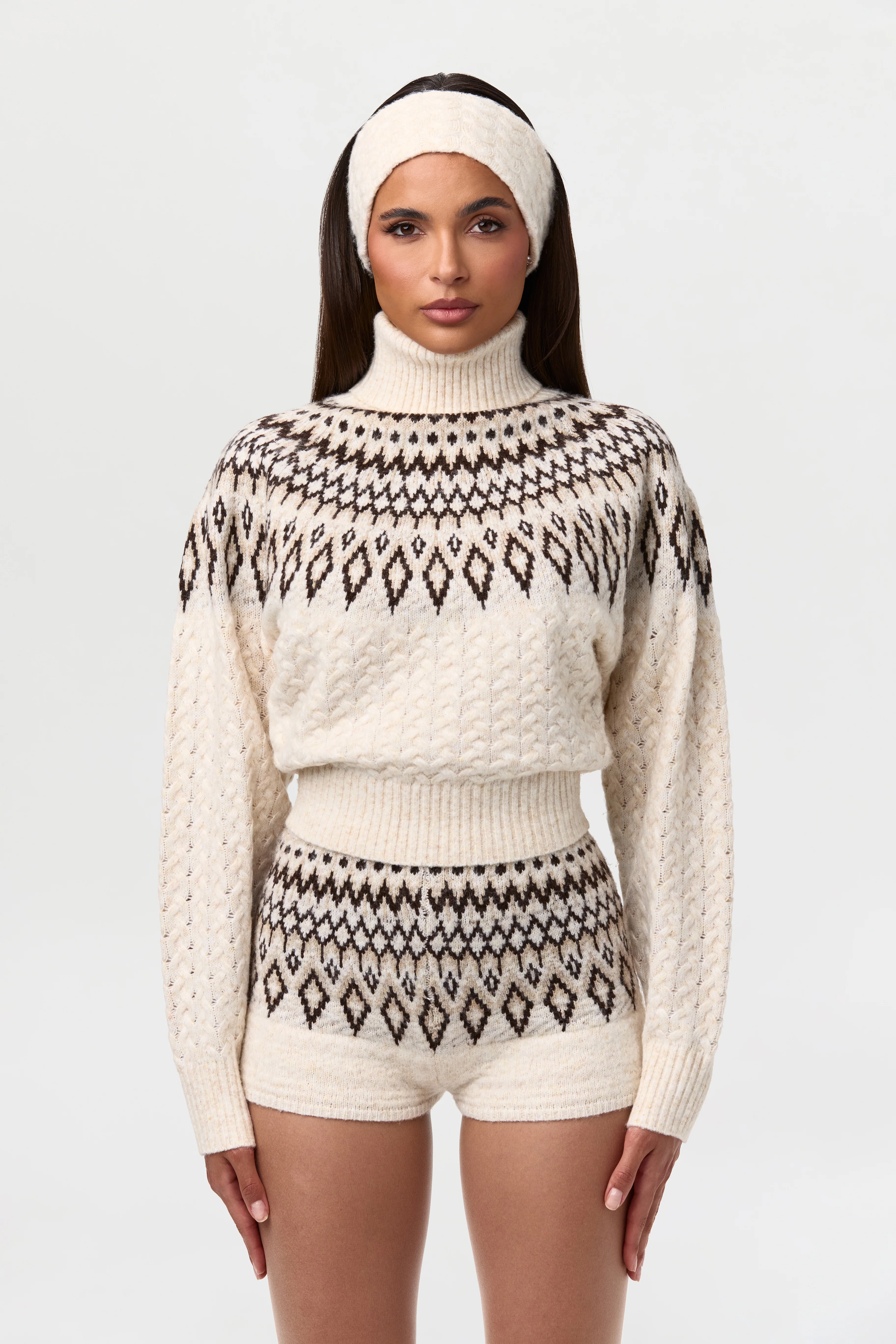 Knit Fair Isle Hot Pants - Image 3