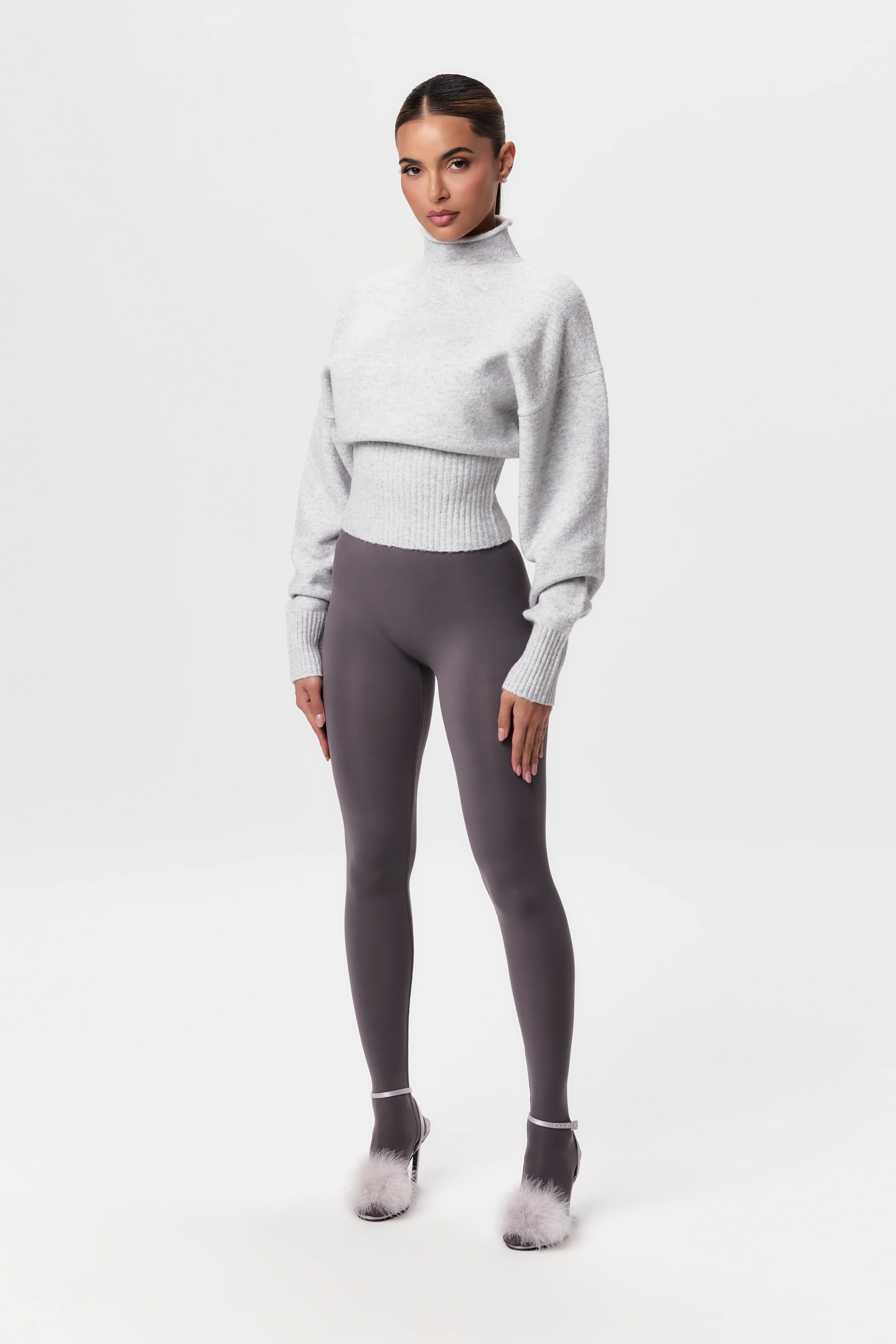 Ribbed-Knit Sculpt Sweater Top - Image 10
