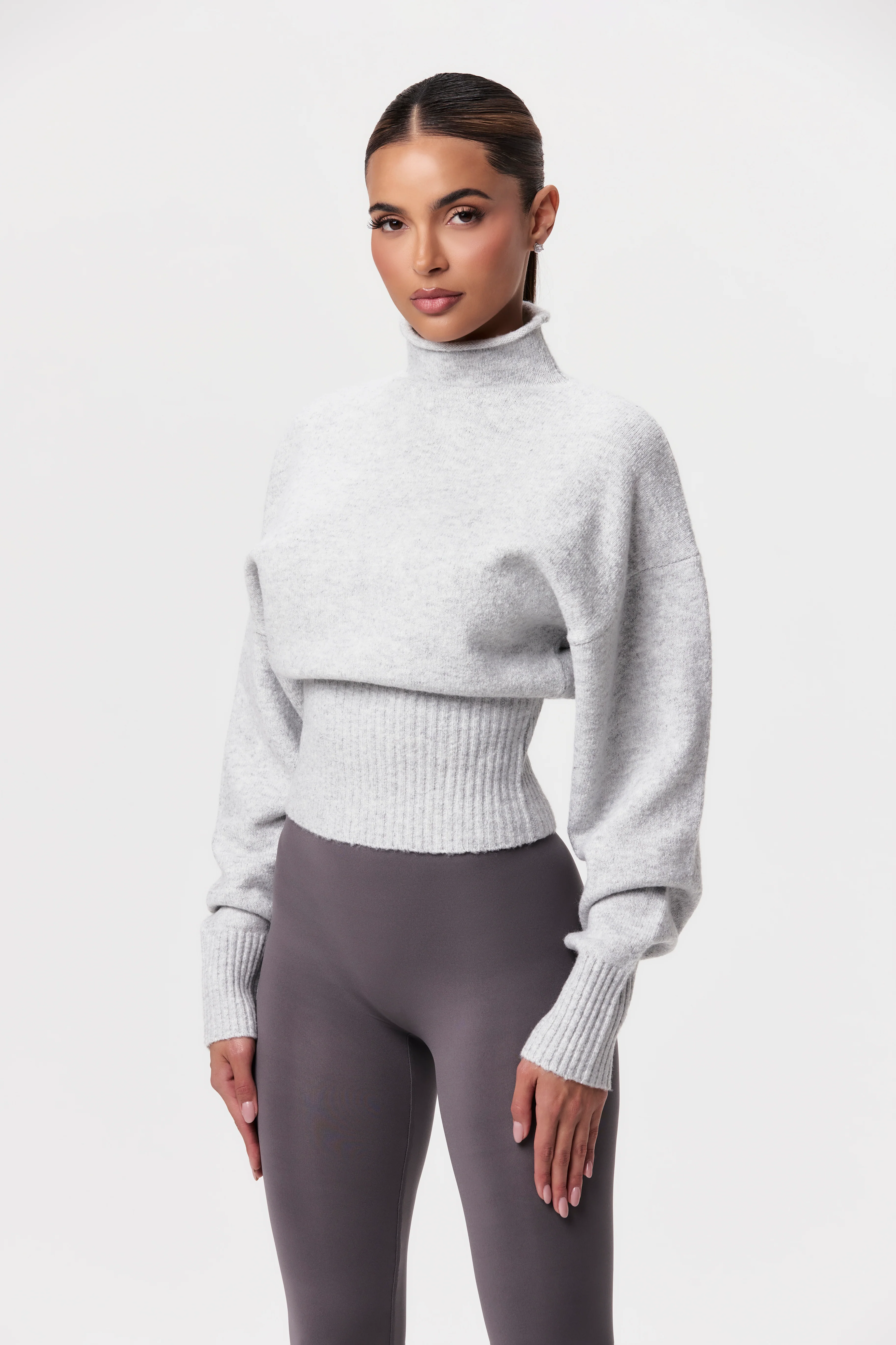 Ribbed-Knit Sculpt Sweater Top - Image 9
