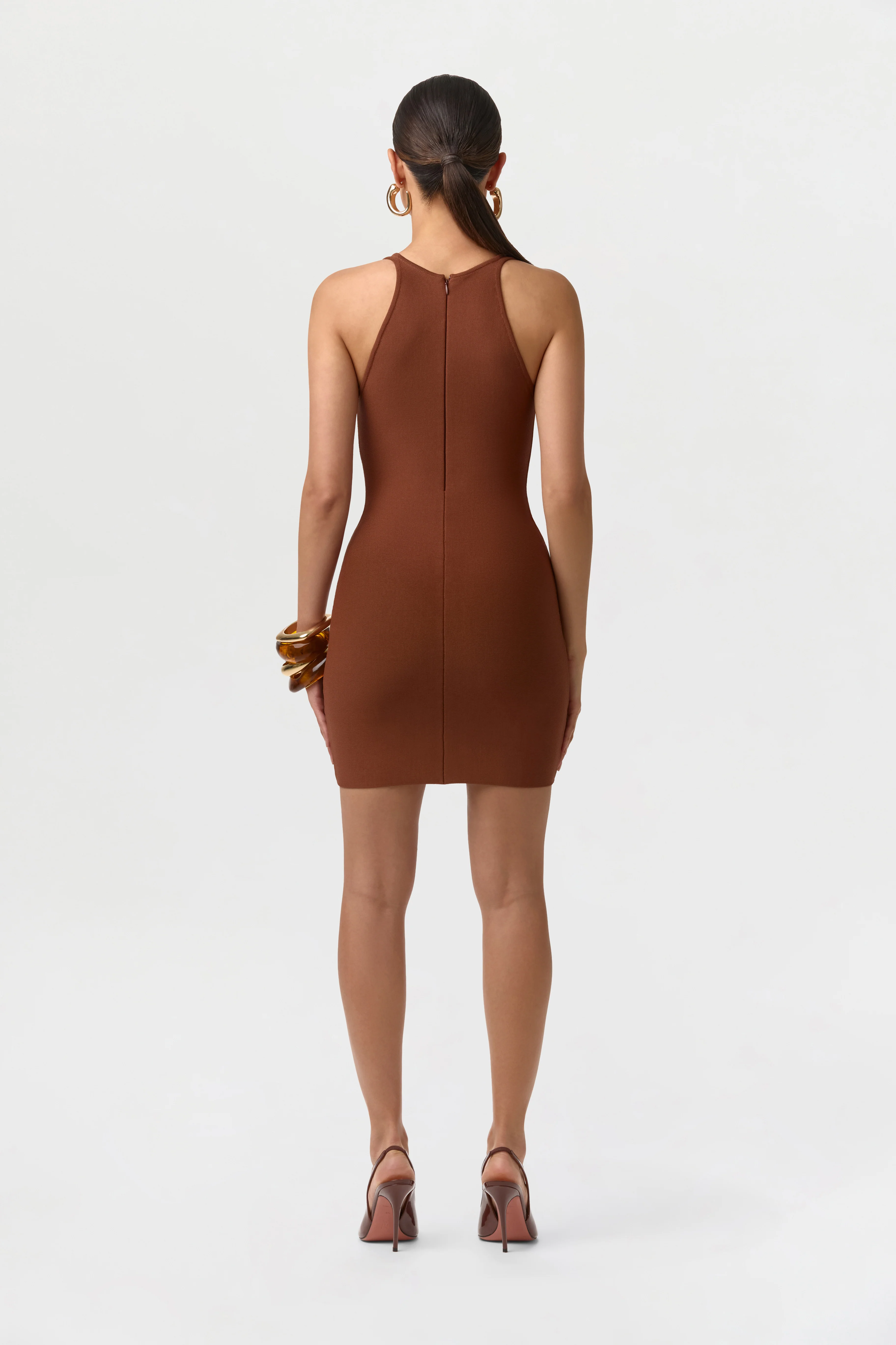 Knit Scooped Mini Dress - Image 4