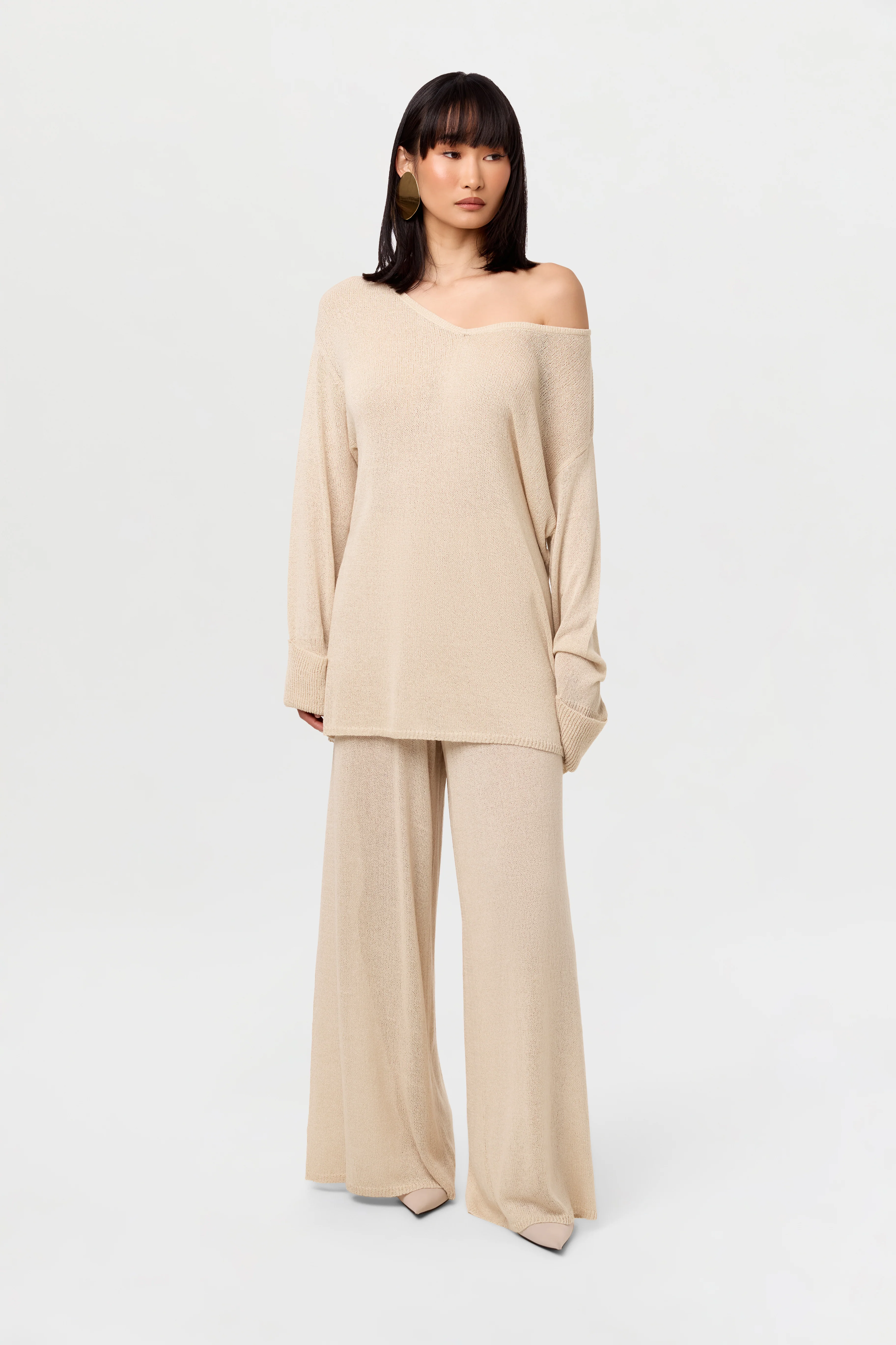 Knit Wide Leg Pants - Image 3