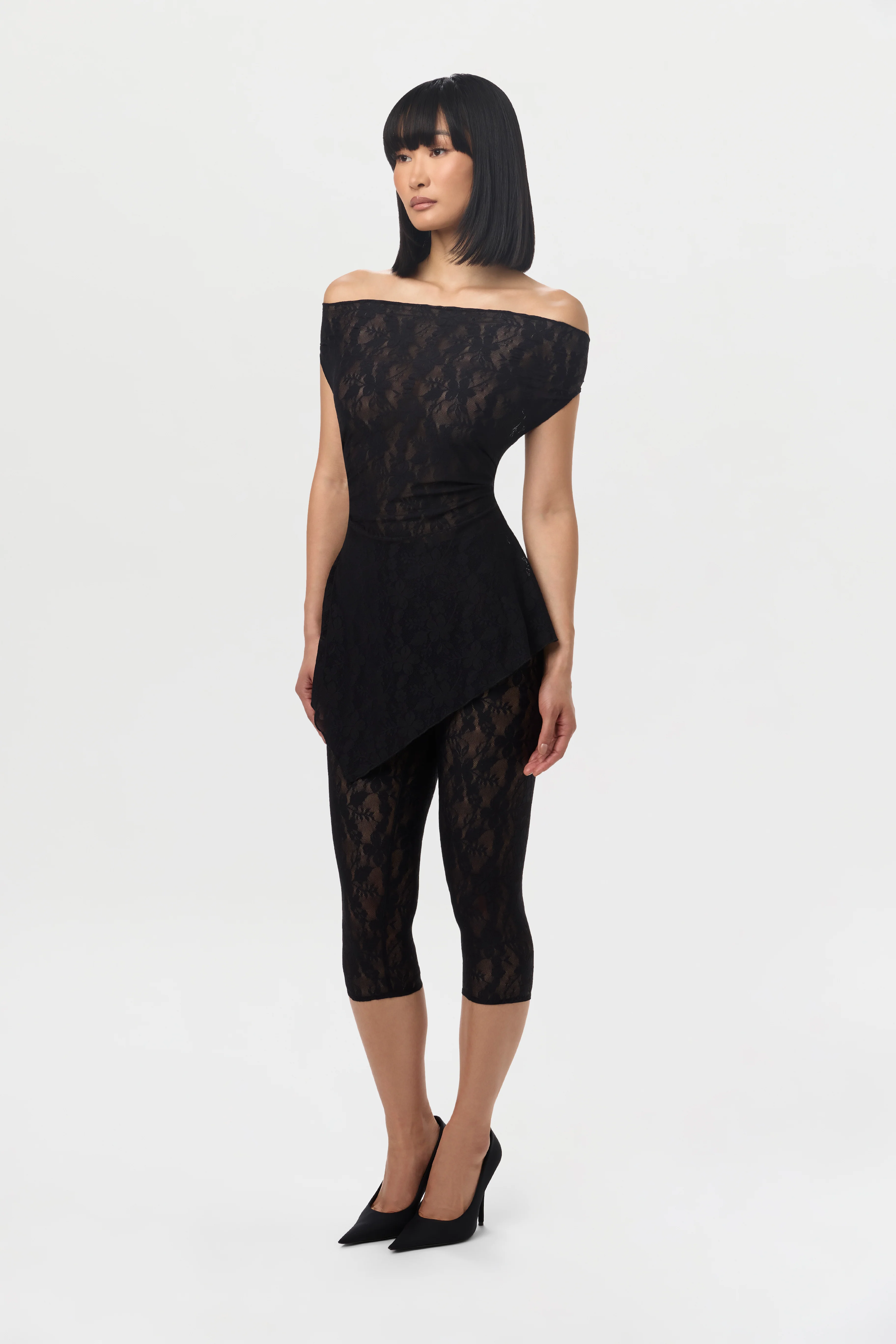 Stretch Lace Off-Shoulder Top - Image 15