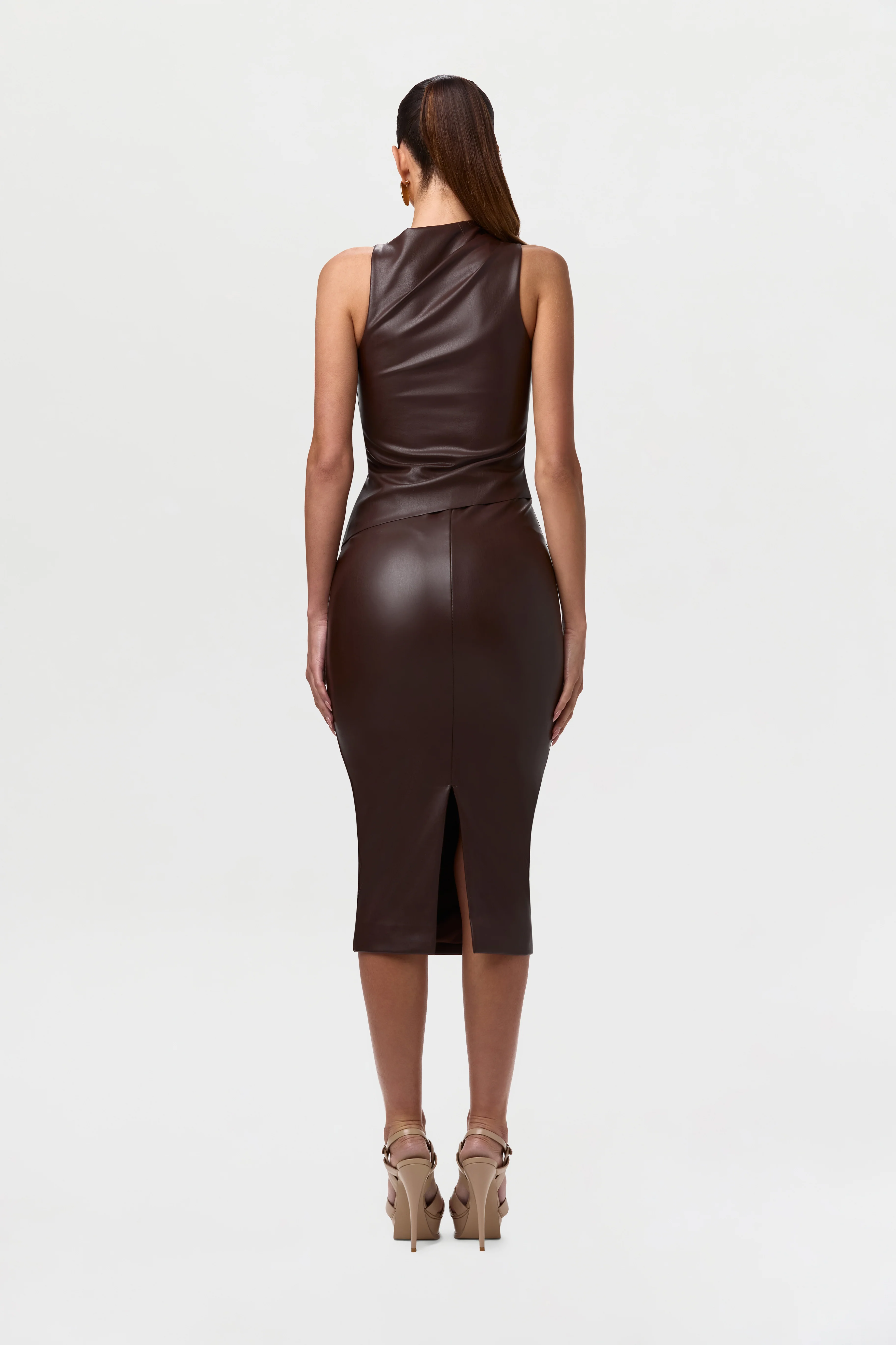 Vegan Leather Sleeveless Top - Image 6