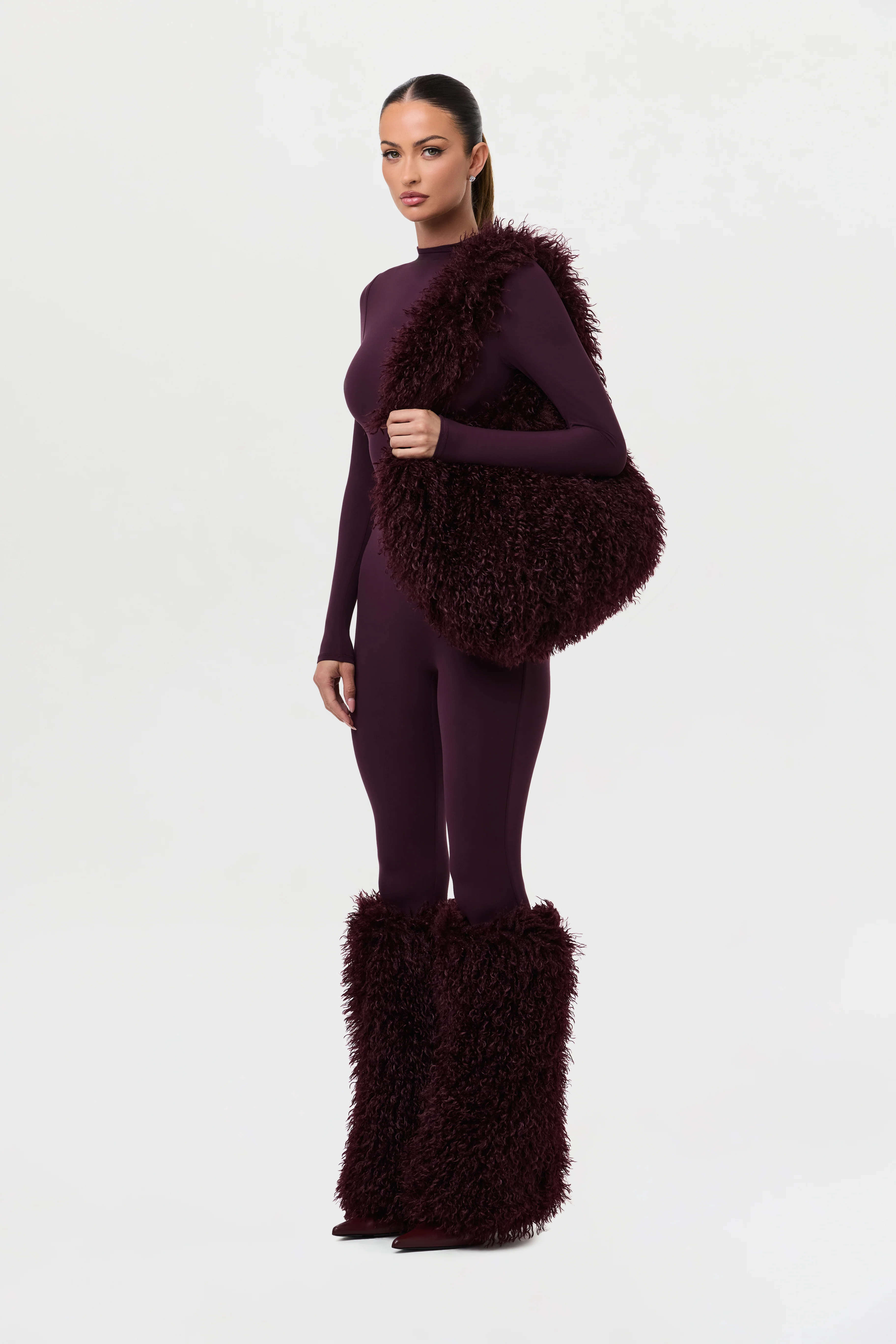 Faux Fur Plush Shoulder Bag - Image 25