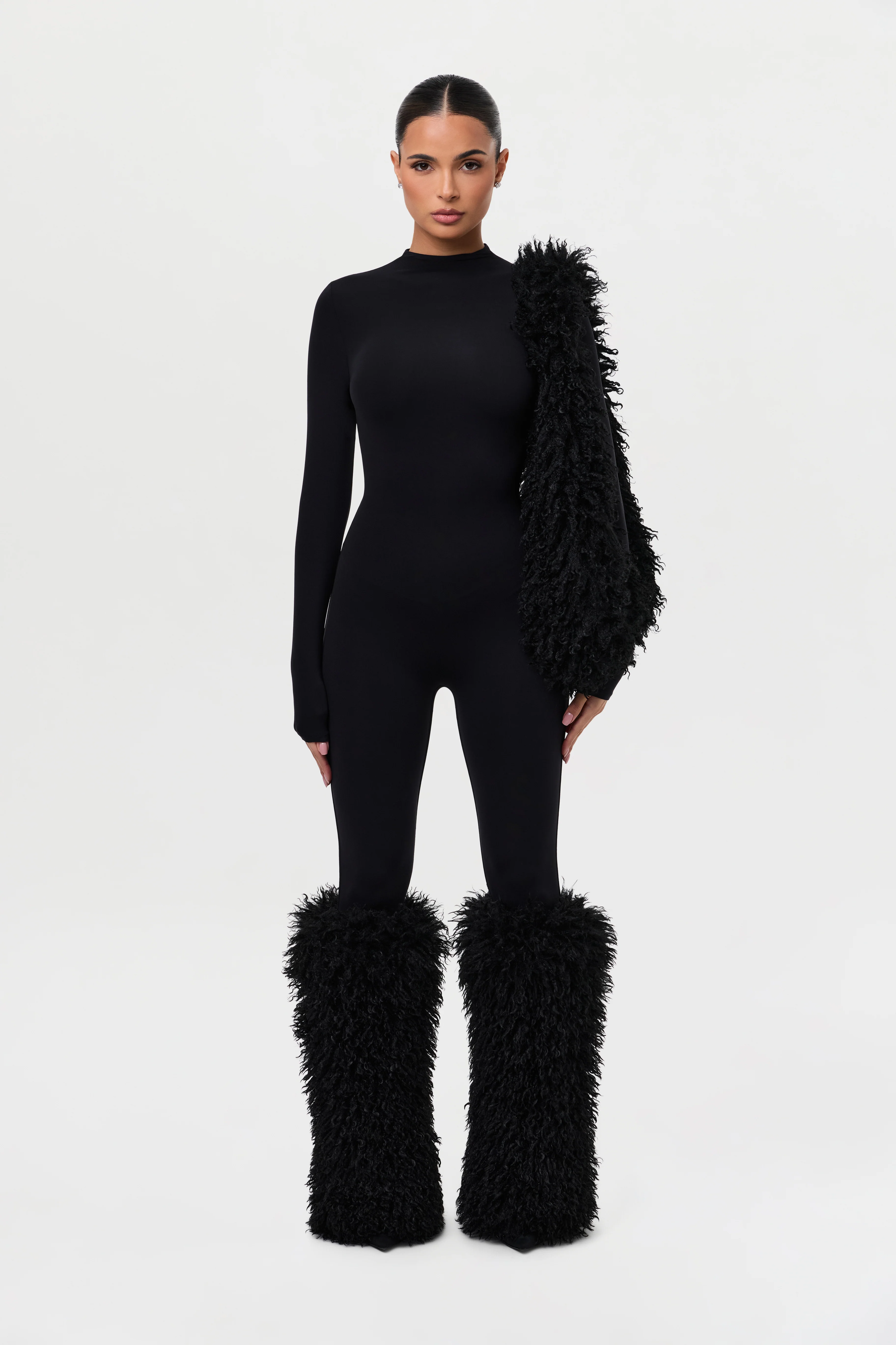 Faux Fur Plush Shoulder Bag - Image 6