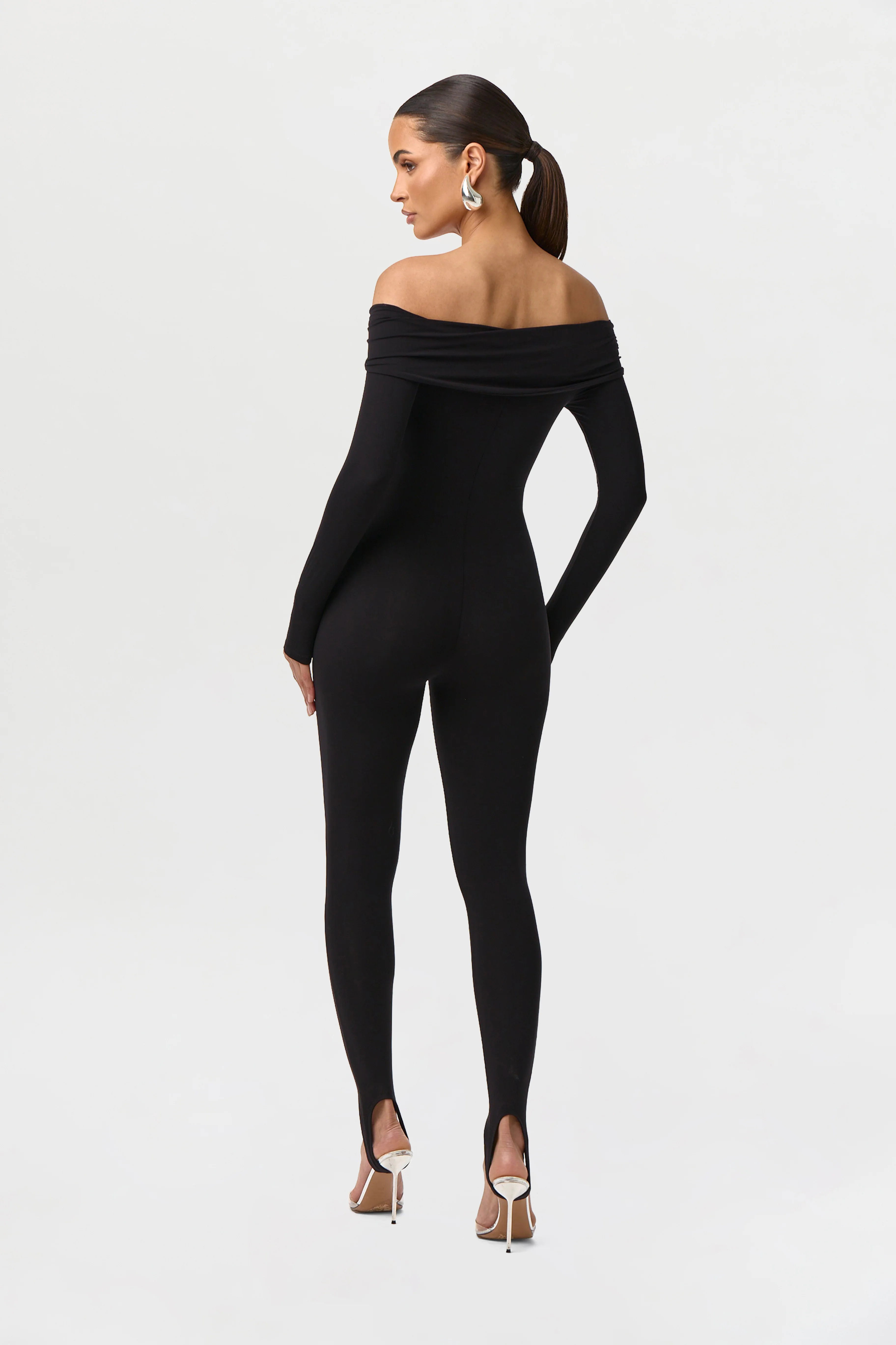 Naked Off-Shoulder Tie Jumpsuit - Image 3