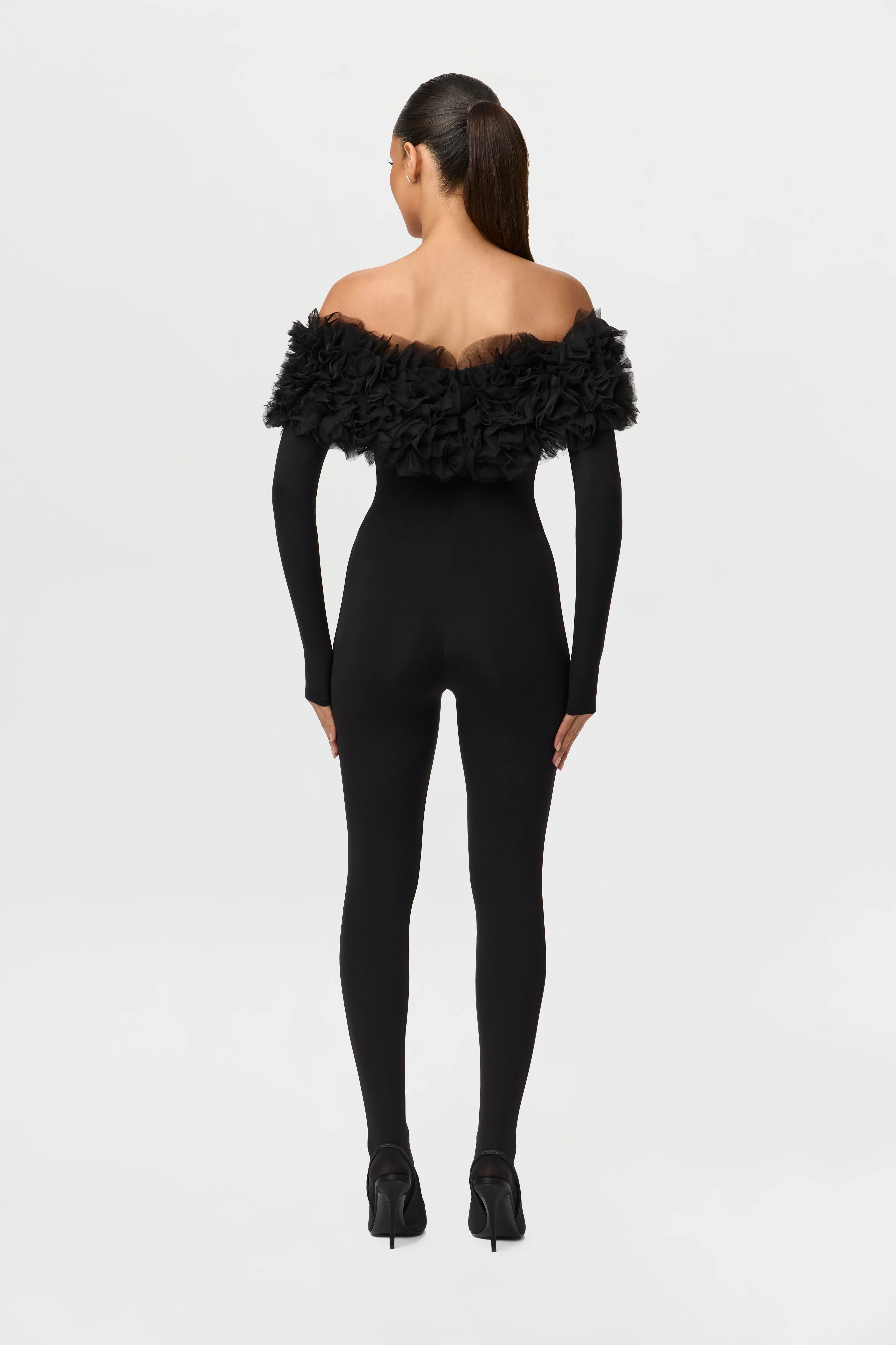 Naked Off-Shoulder Roses Jumpsuit - Image 4