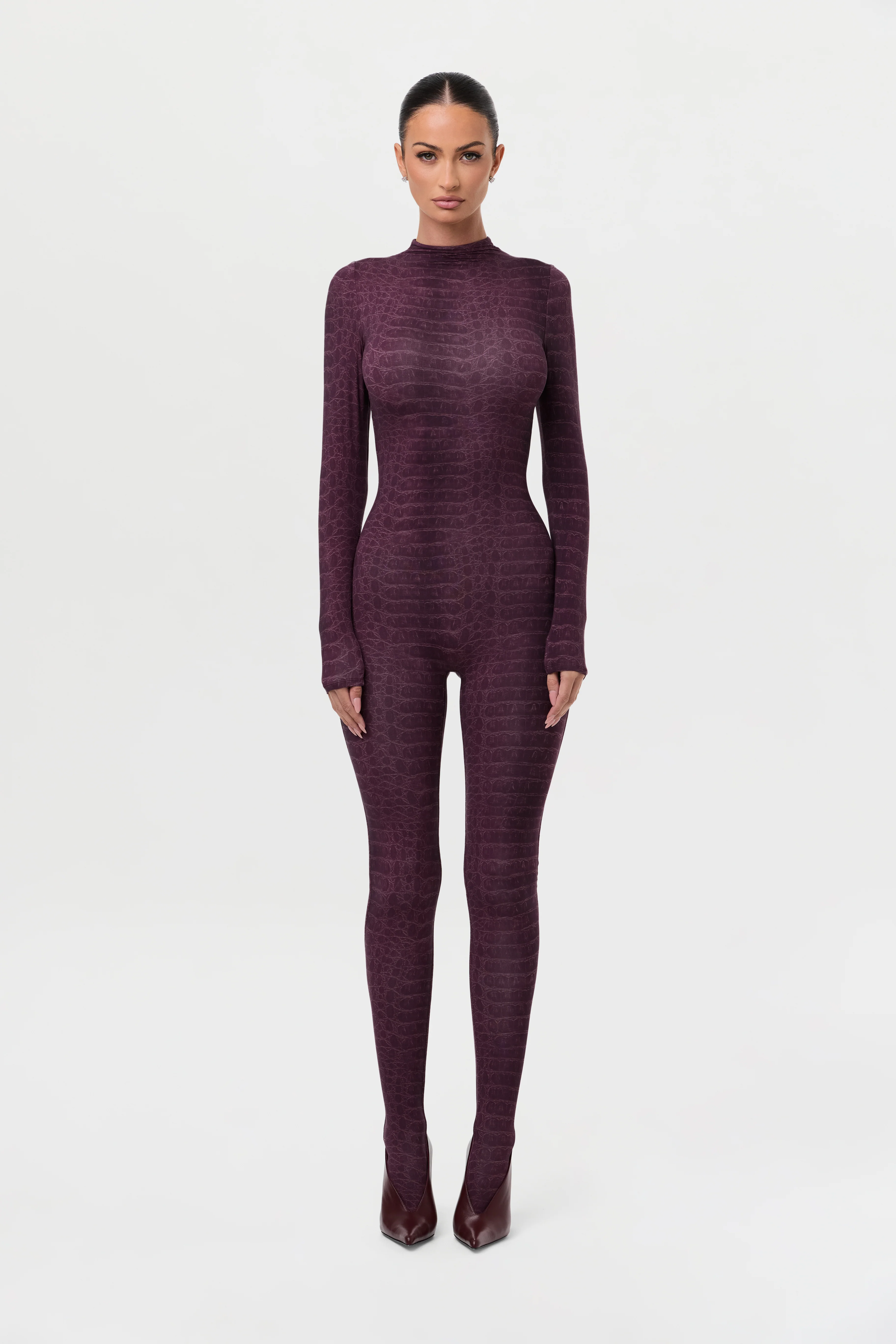 Naked Print Closed Toe Jumpsuit Petite - Image 28