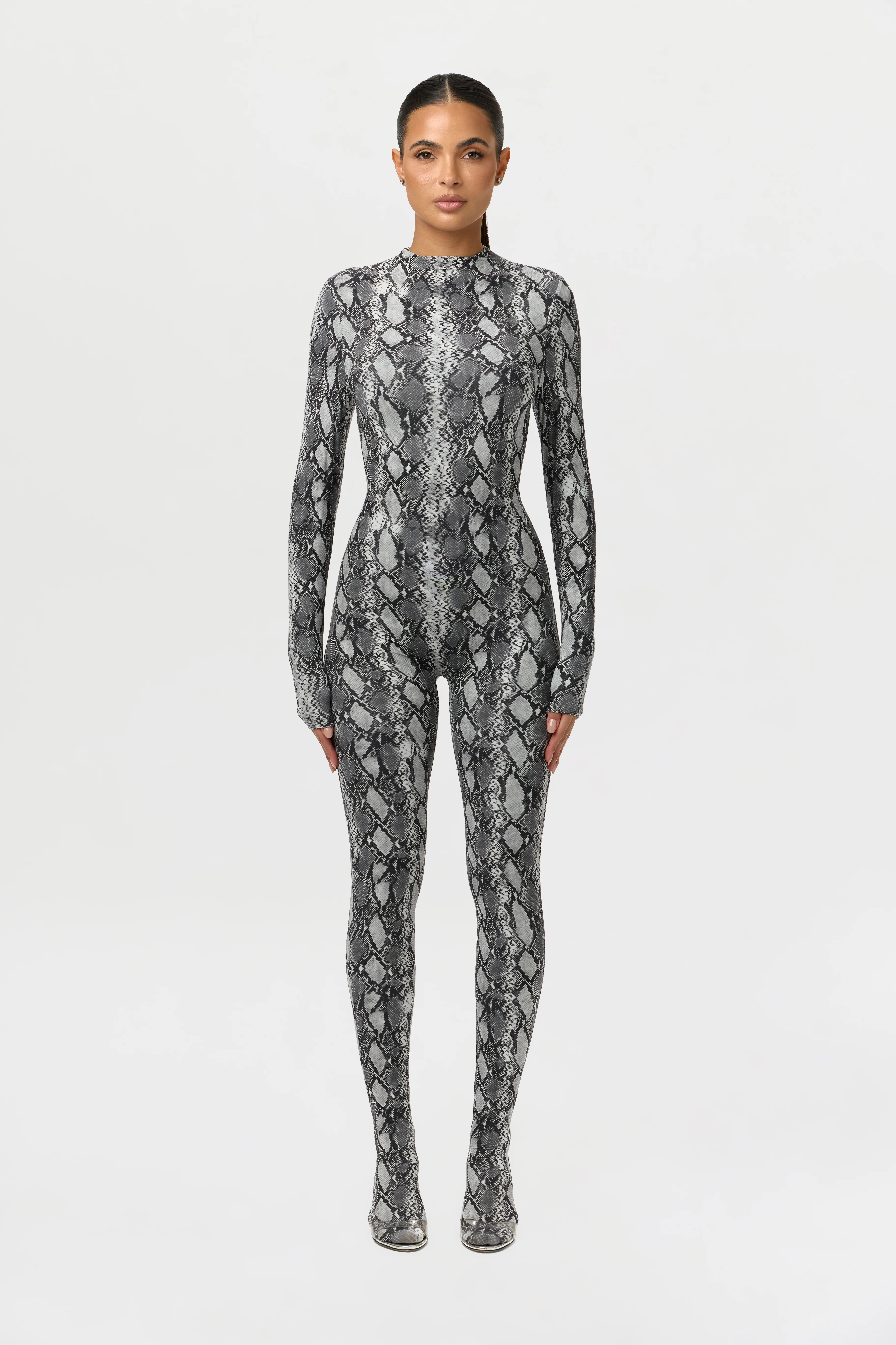 Naked Print Closed Toe Jumpsuit Petite - Image 6