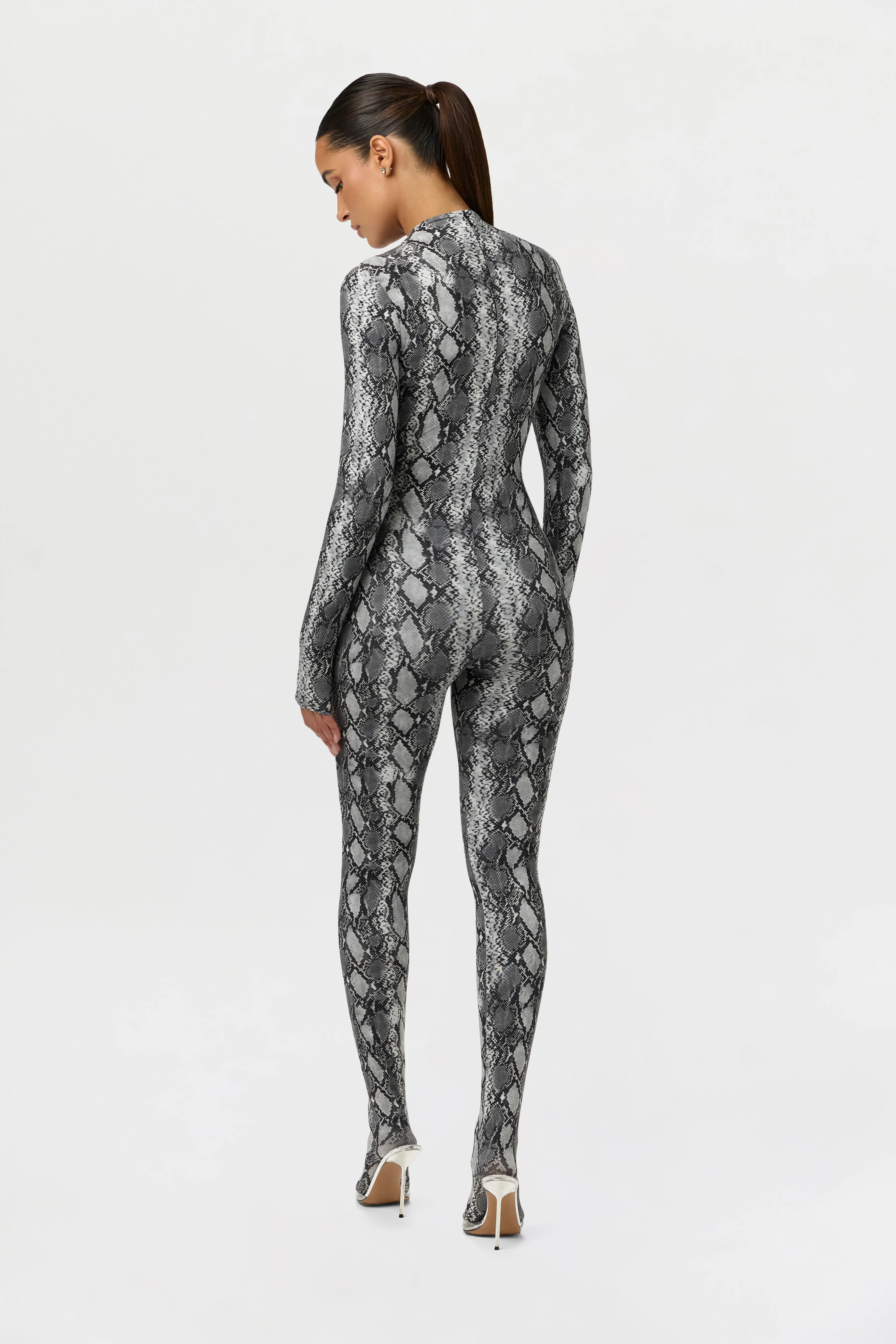 Naked Print Closed Toe Jumpsuit Petite - Image 8