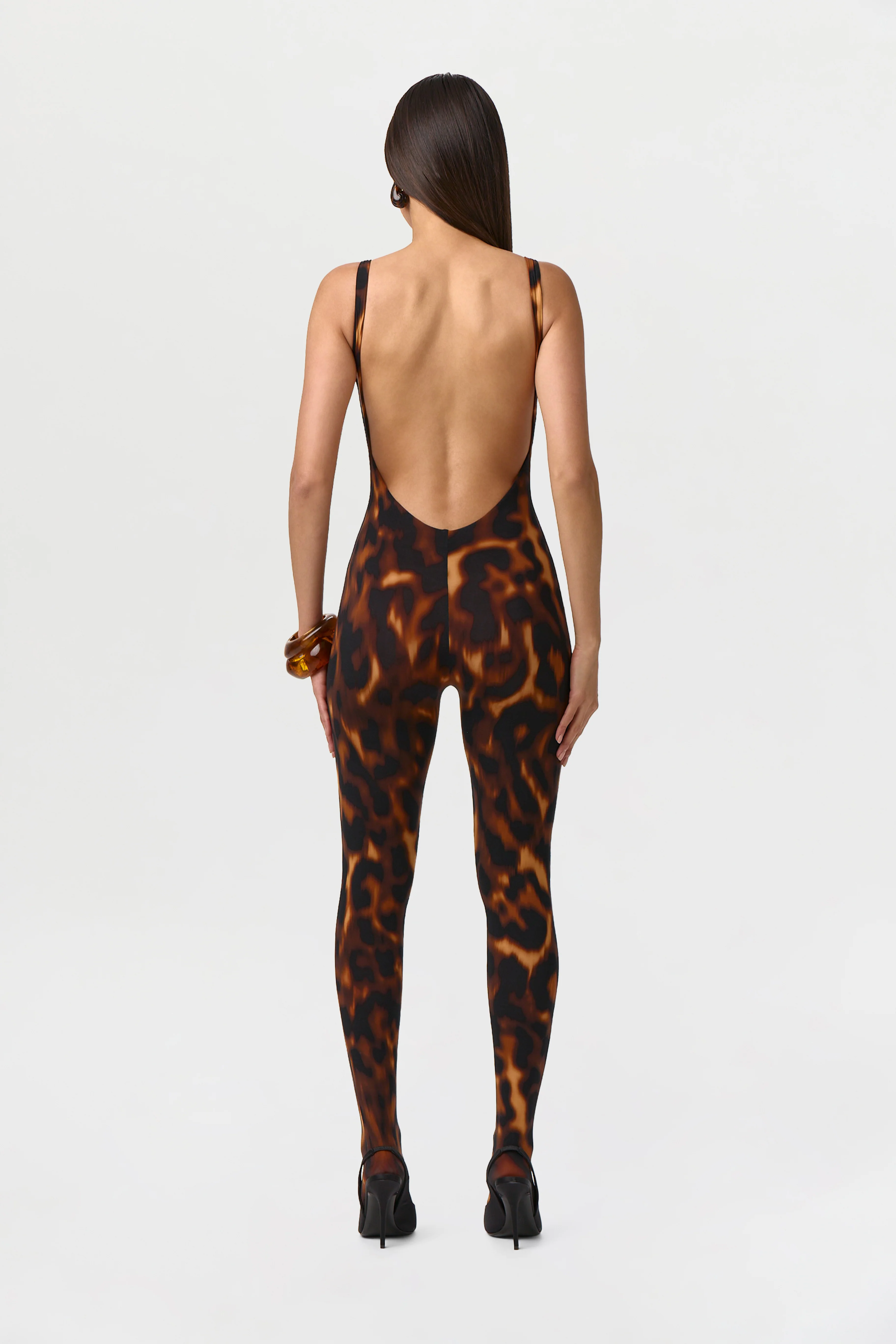 Naked Print Open Back Jumpsuit Petite - Image 6