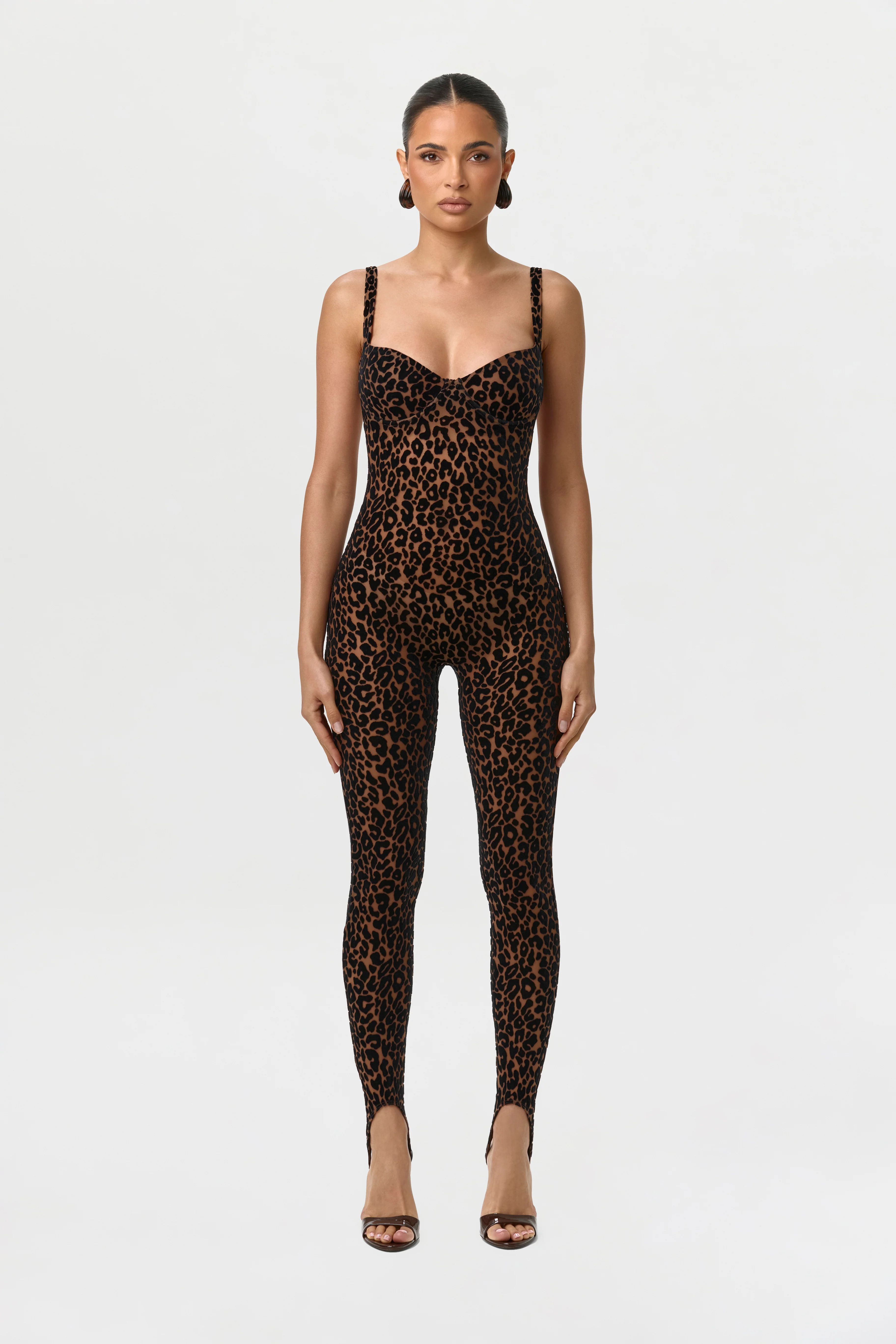 Burnout Print Open Back Jumpsuit - Image 3
