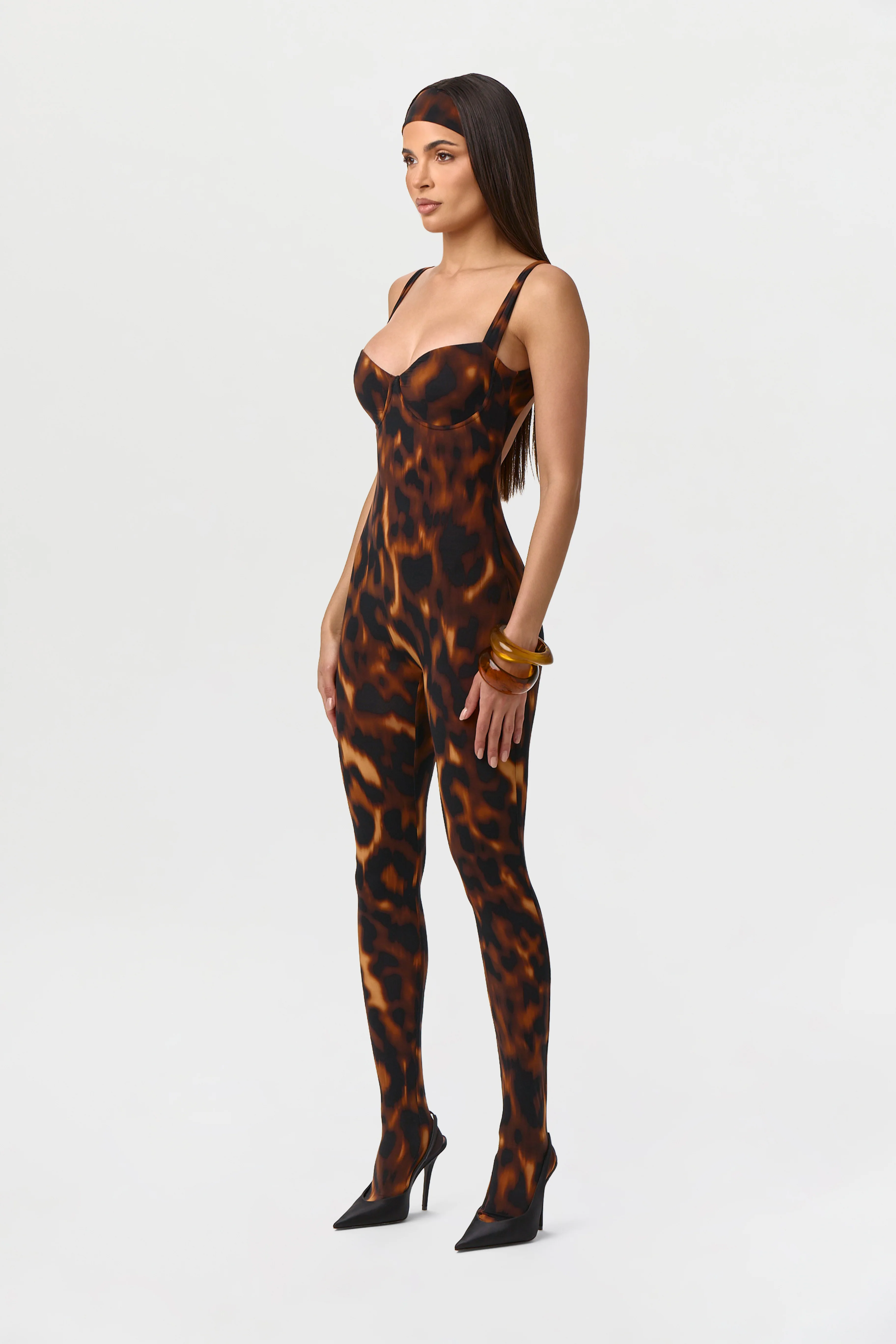 Naked Print Open Back Jumpsuit - Image 3