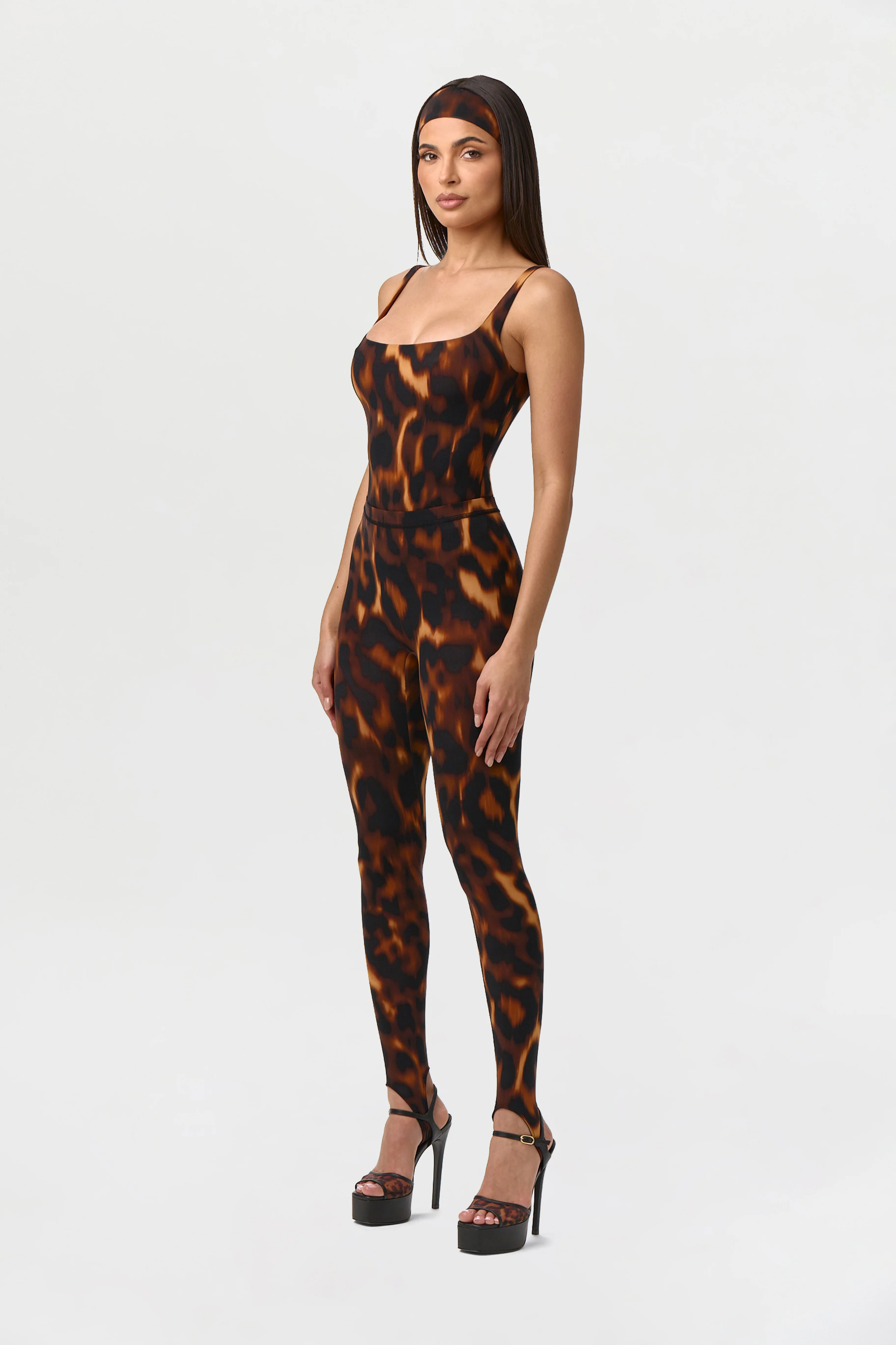 Naked Print Scoop Tank Bodysuit - Image 7