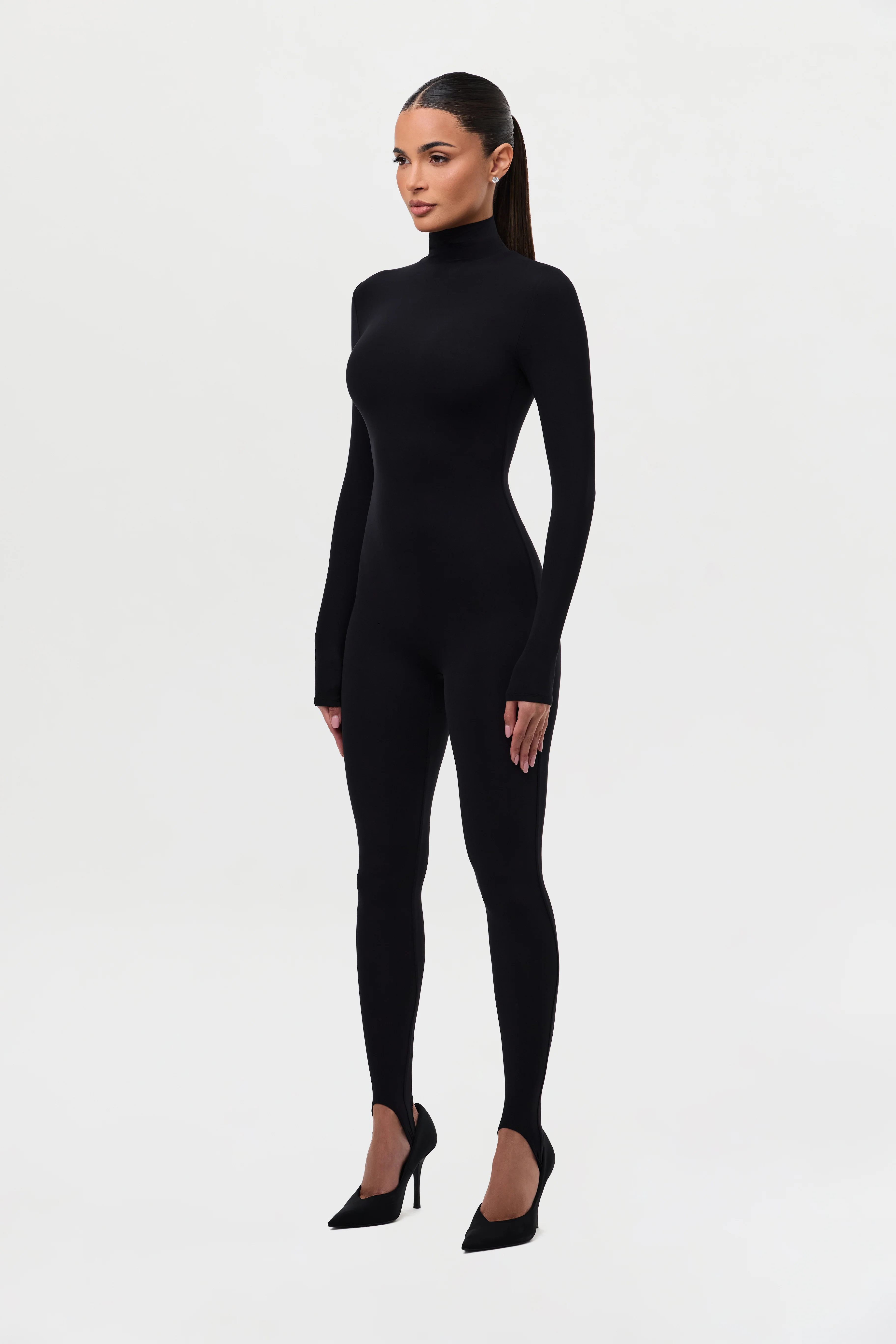 Naked Turtleneck Jumpsuit with Stirrup - Image 3