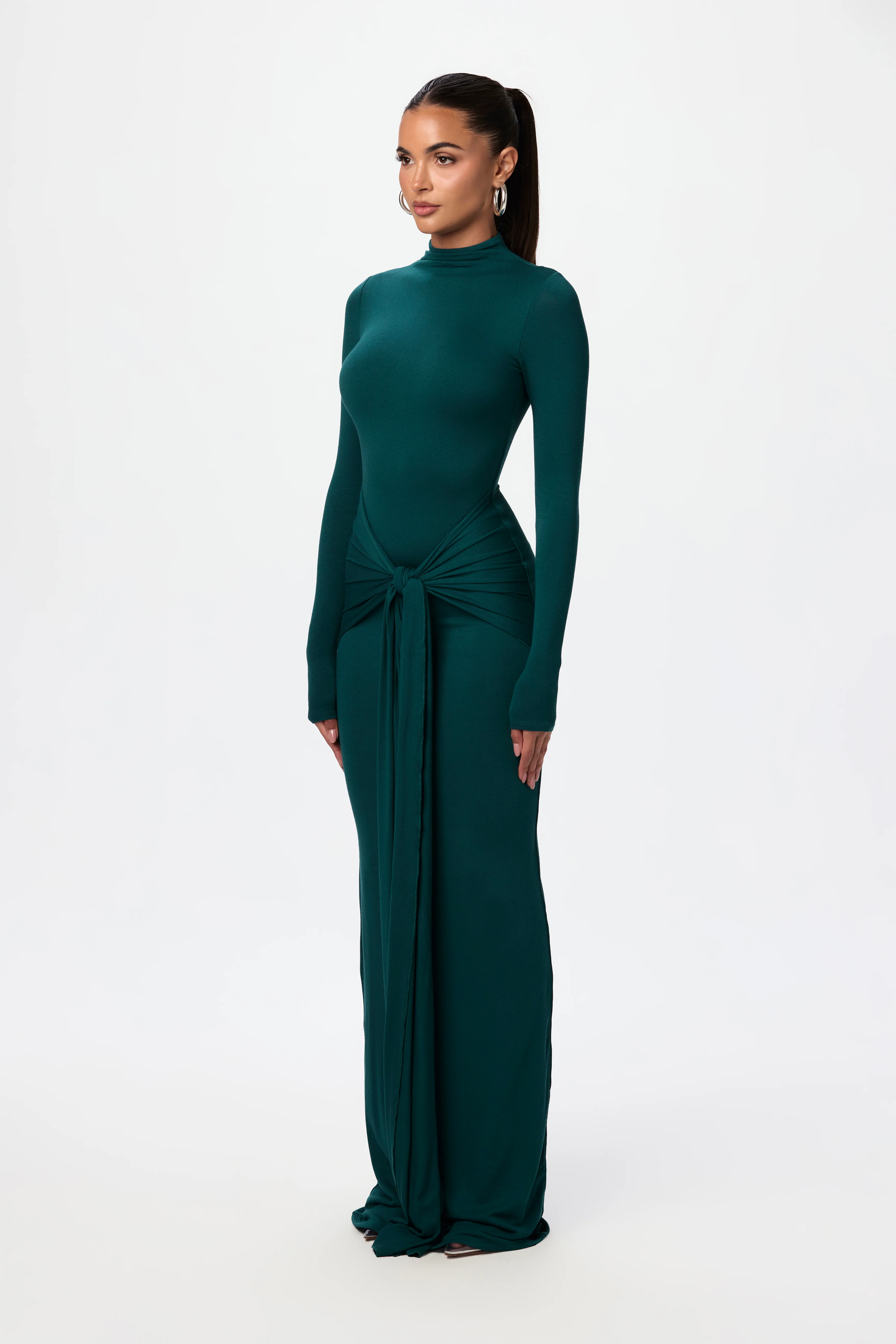NW Sculpt Draped Tie Dress - Image 16