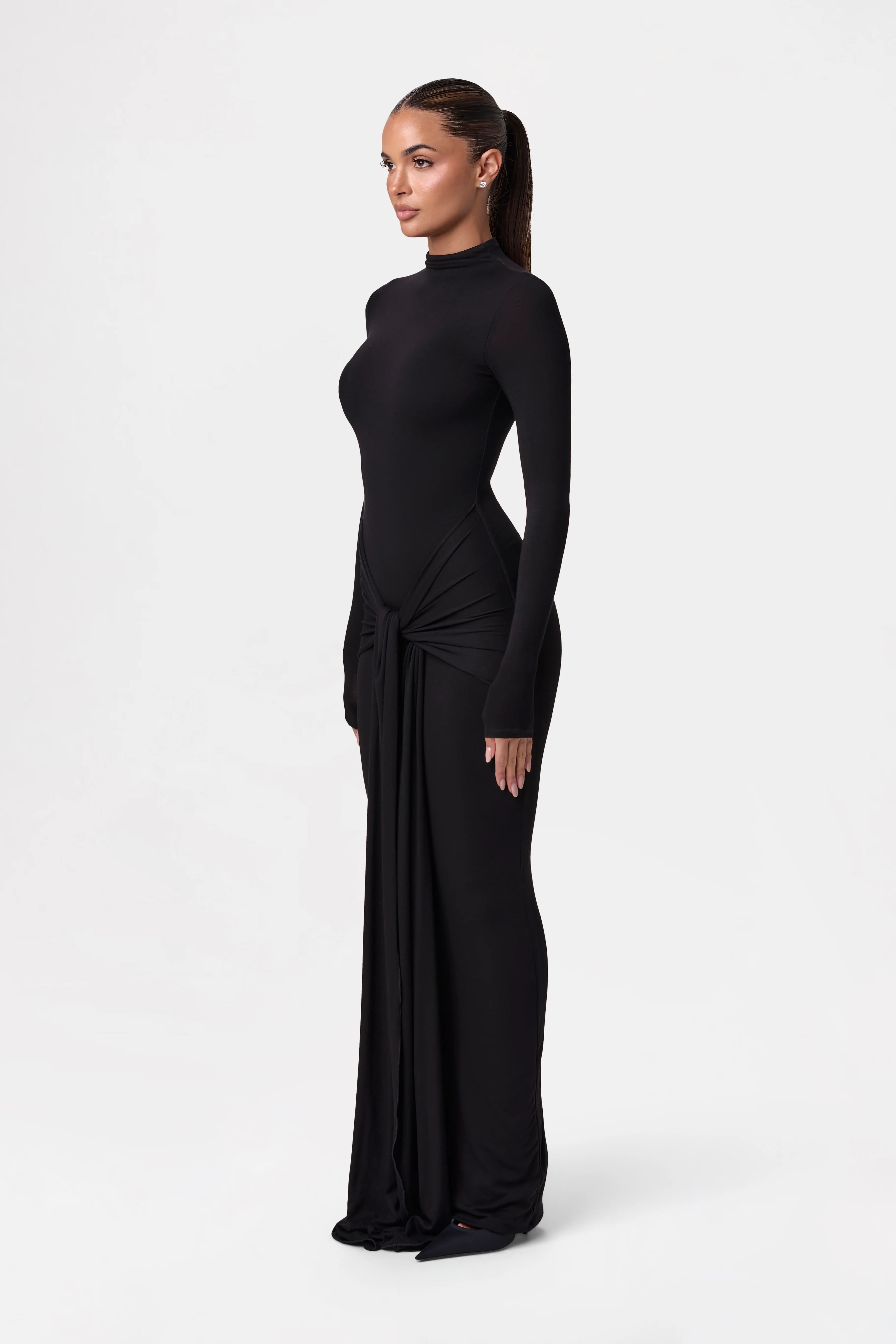 NW Sculpt Draped Tie Dress - Image 27