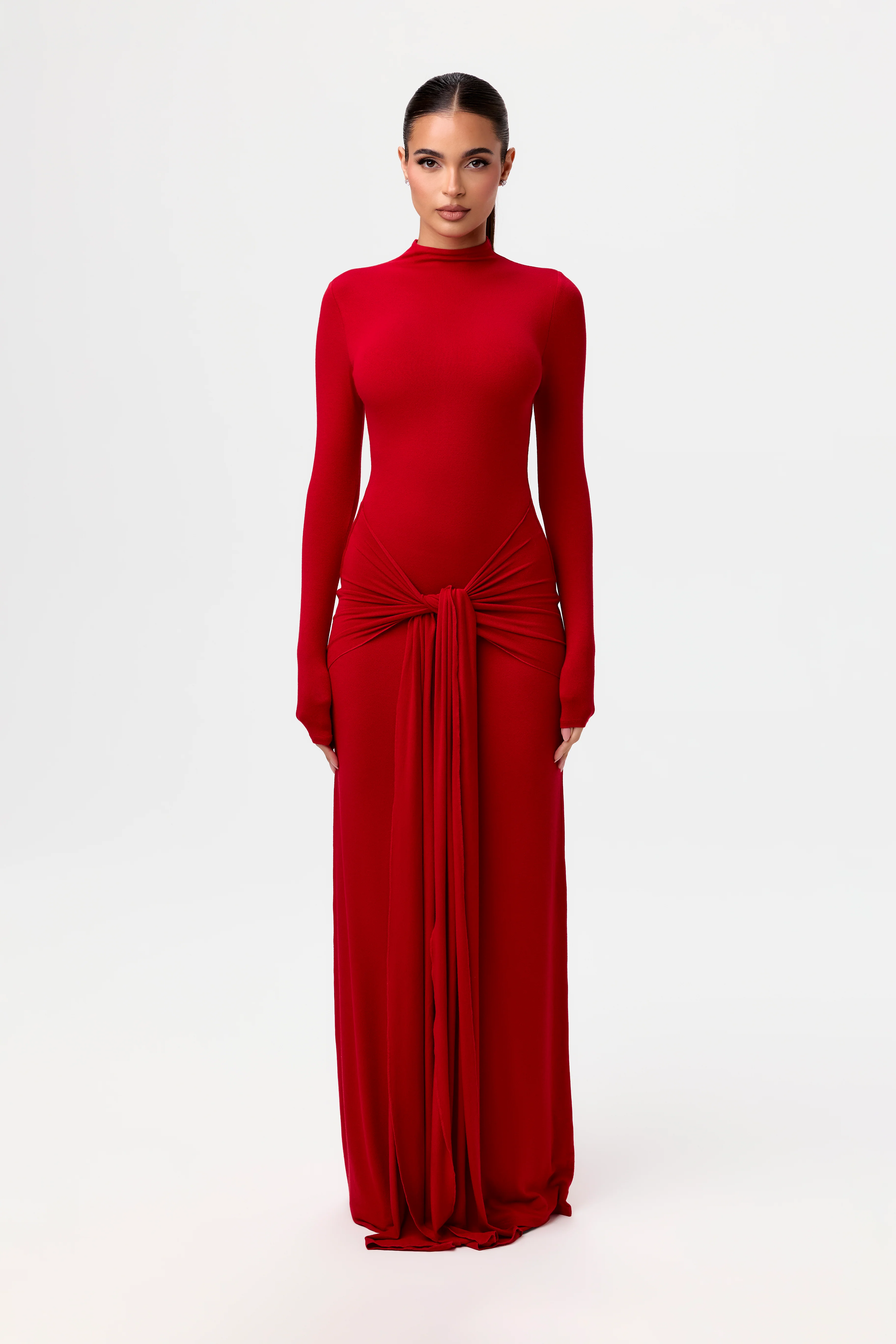 NW Sculpt Draped Tie Dress - Image 4