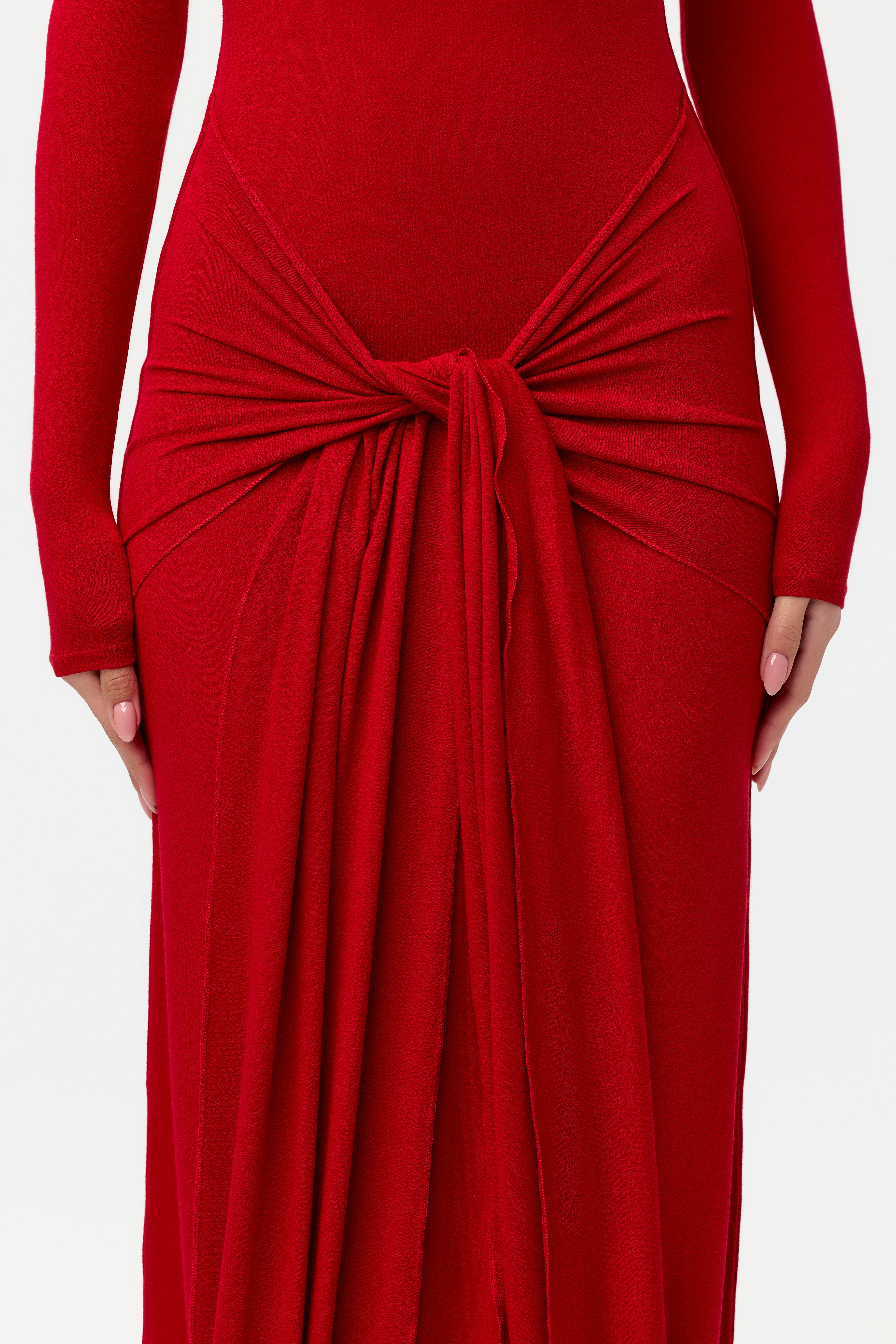 NW Sculpt Draped Tie Dress - Image 5